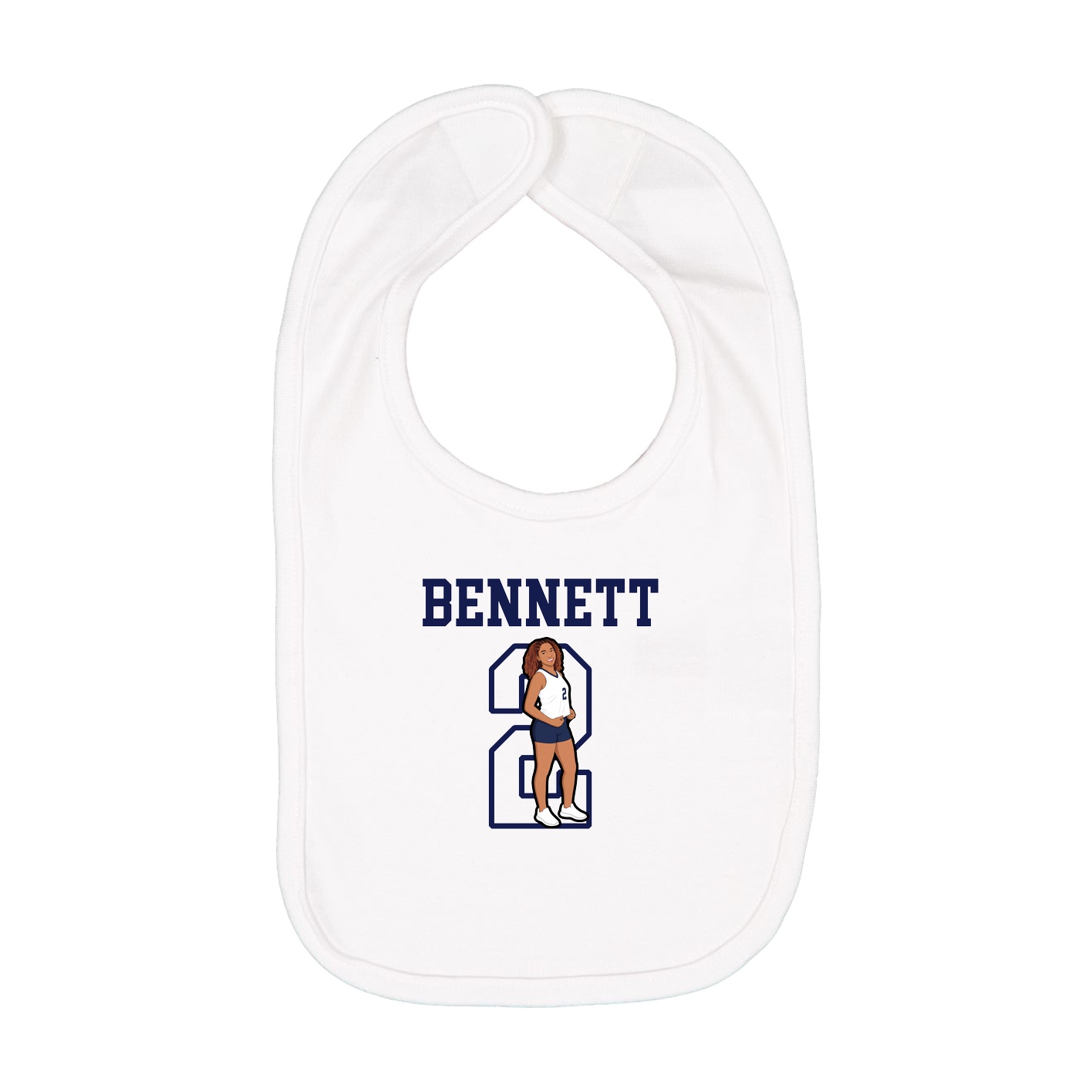 Infant Bib — Shirsey in White