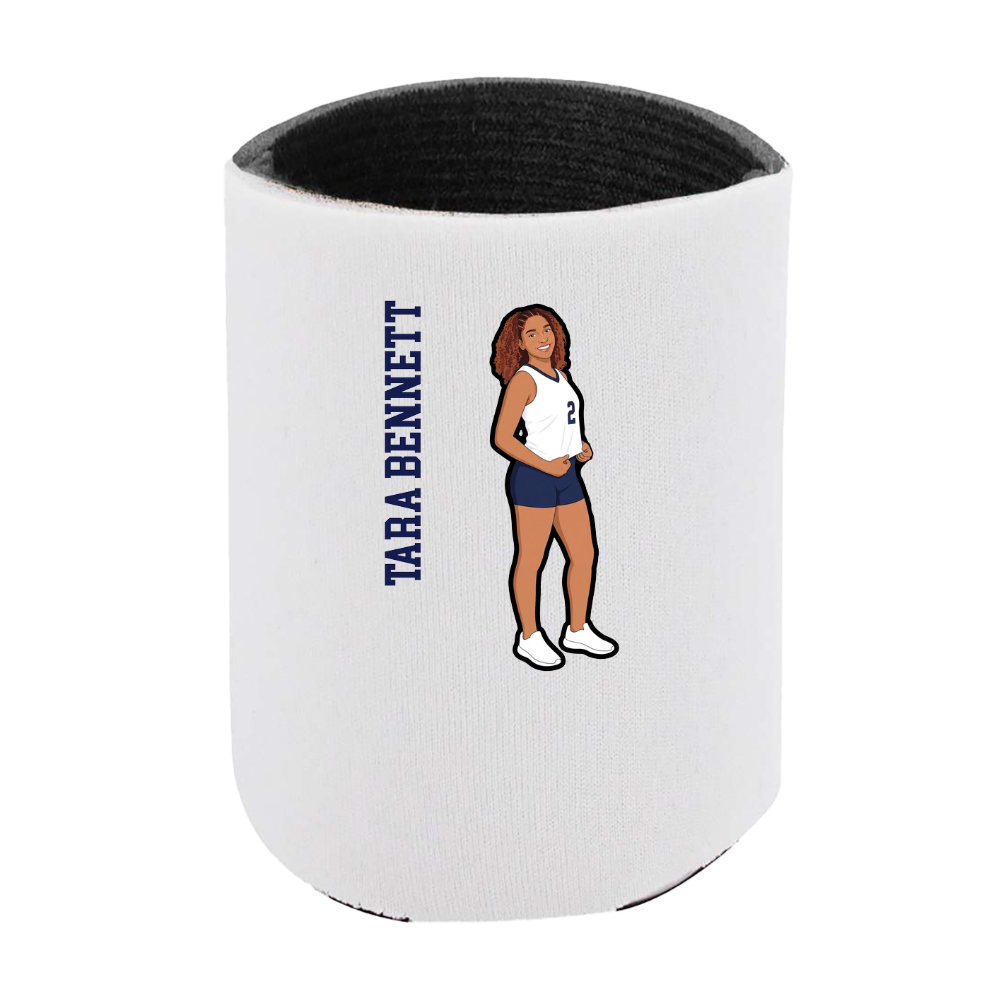 Can Holder — Name Vertical in White