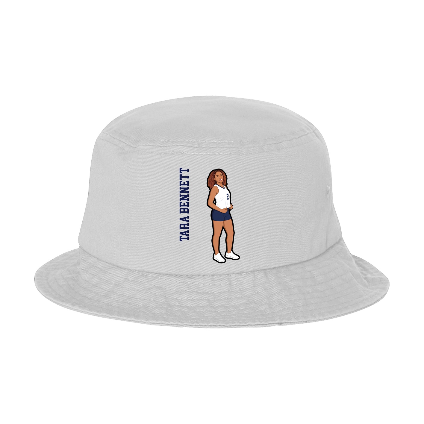 Bucket Cap — Name Vertical in White