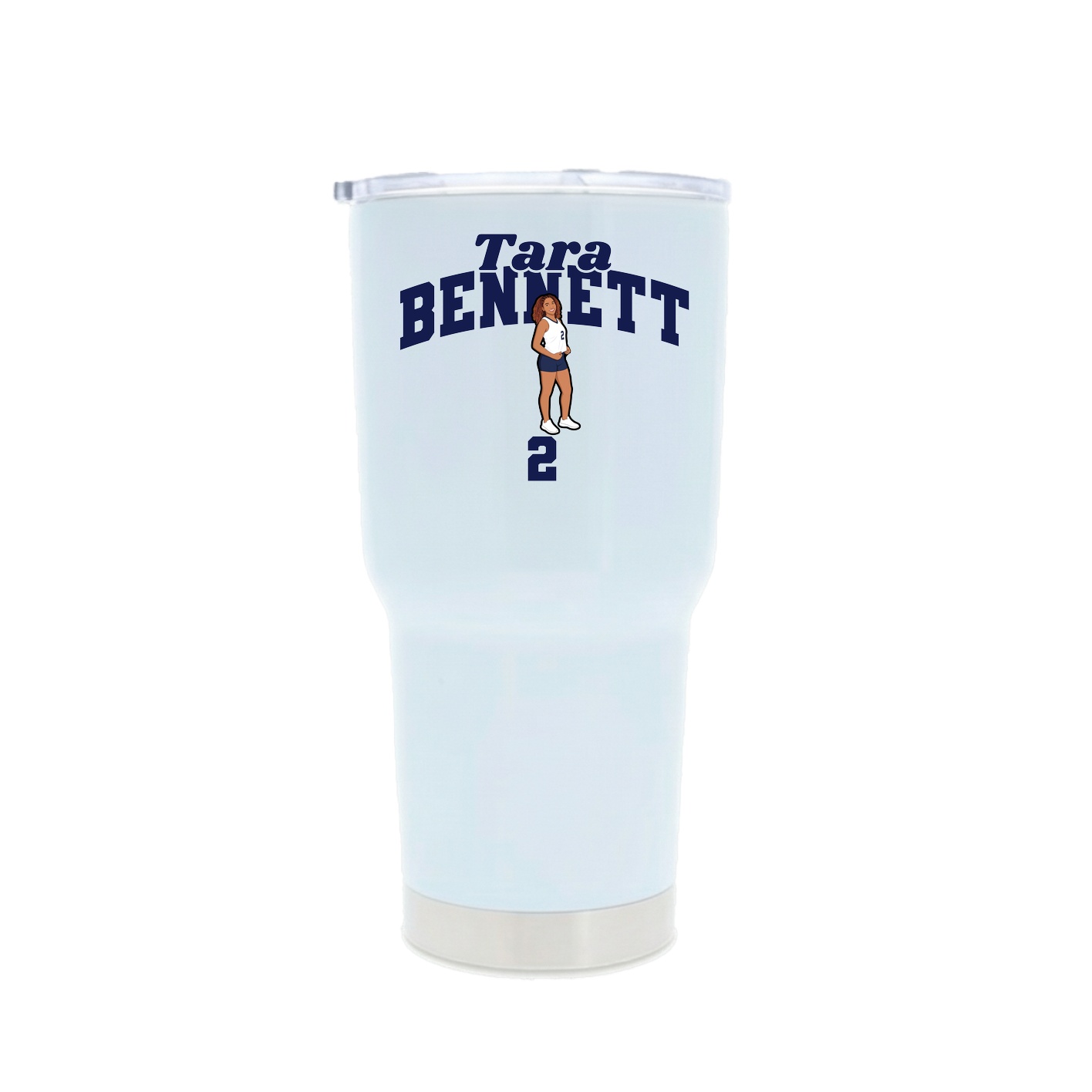 30oz Stainless Steel Tumbler — Signature Arch in White