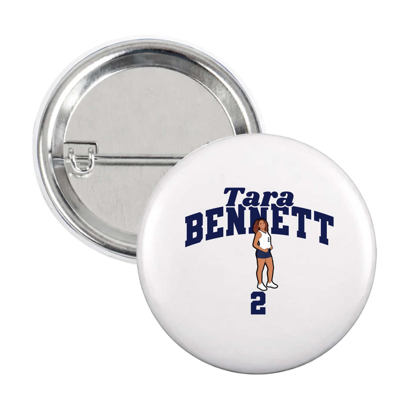 Game Day Button — Signature Arch in White