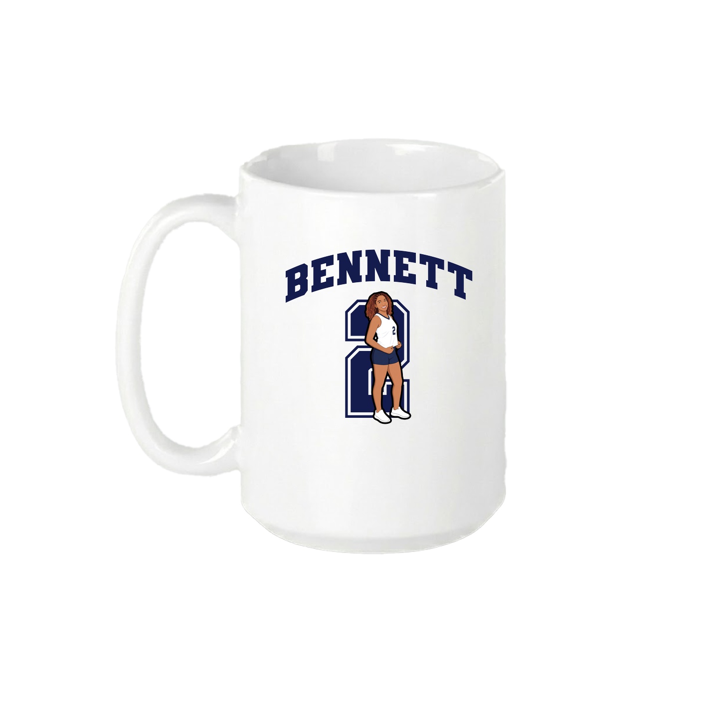 15oz Coffee Mug — Number in White