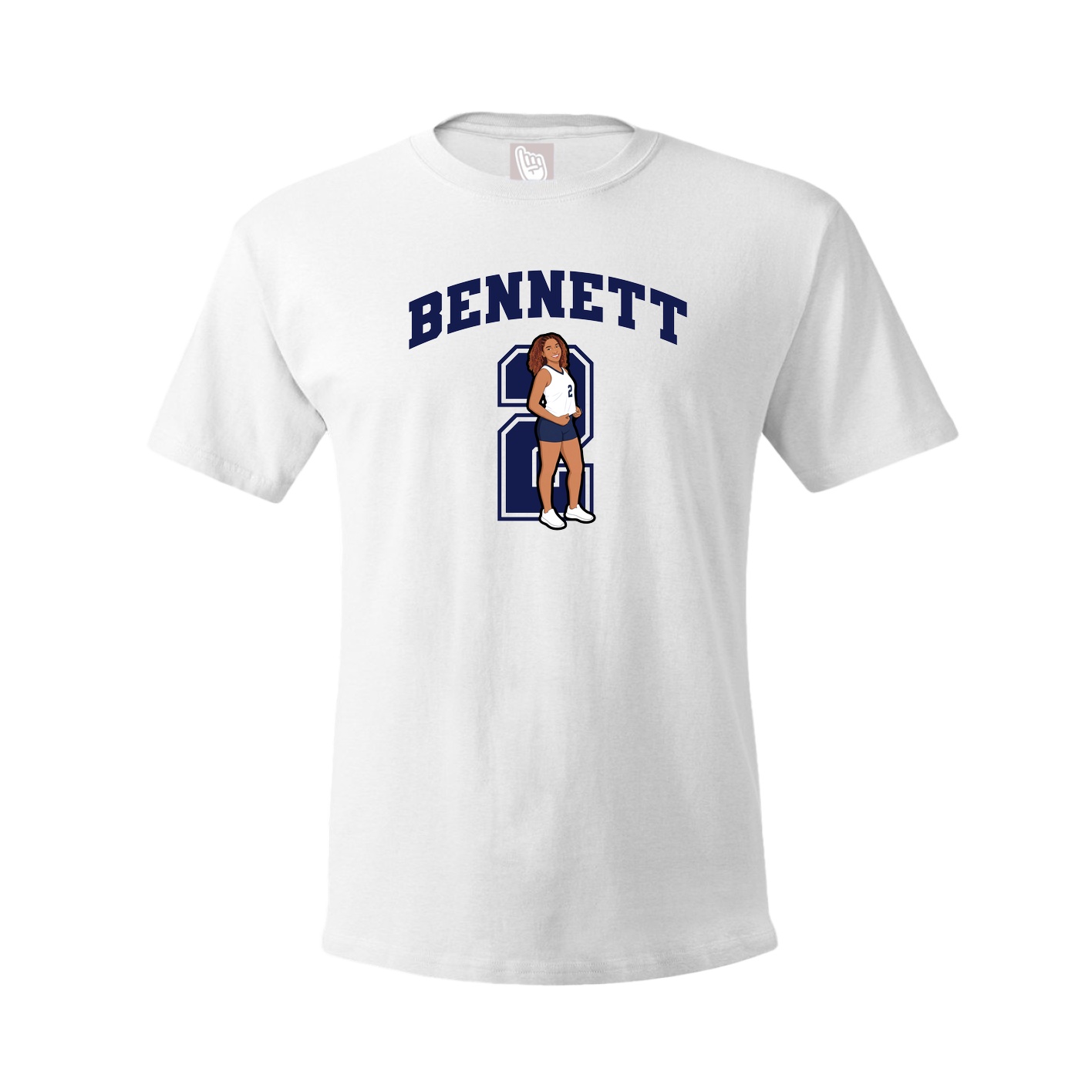 Youth Tee — Number in White