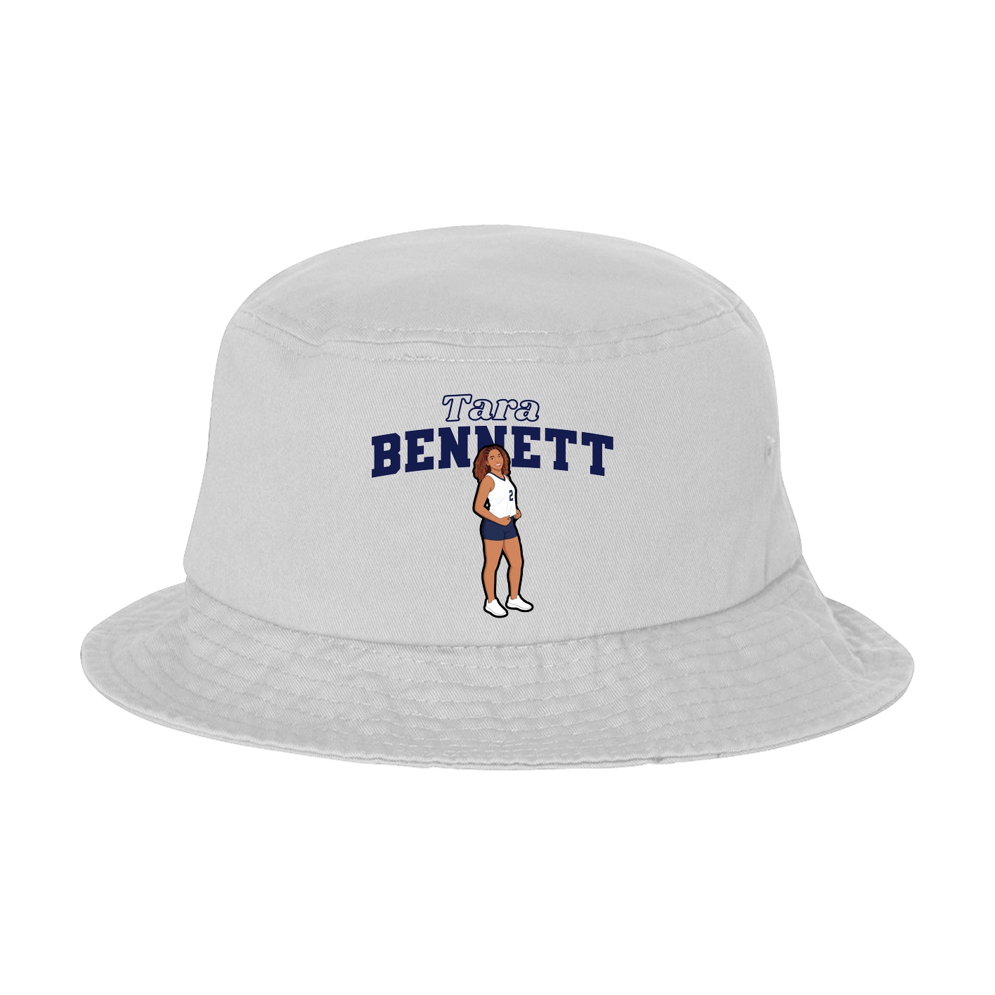 Bucket Cap — Name Arch in White