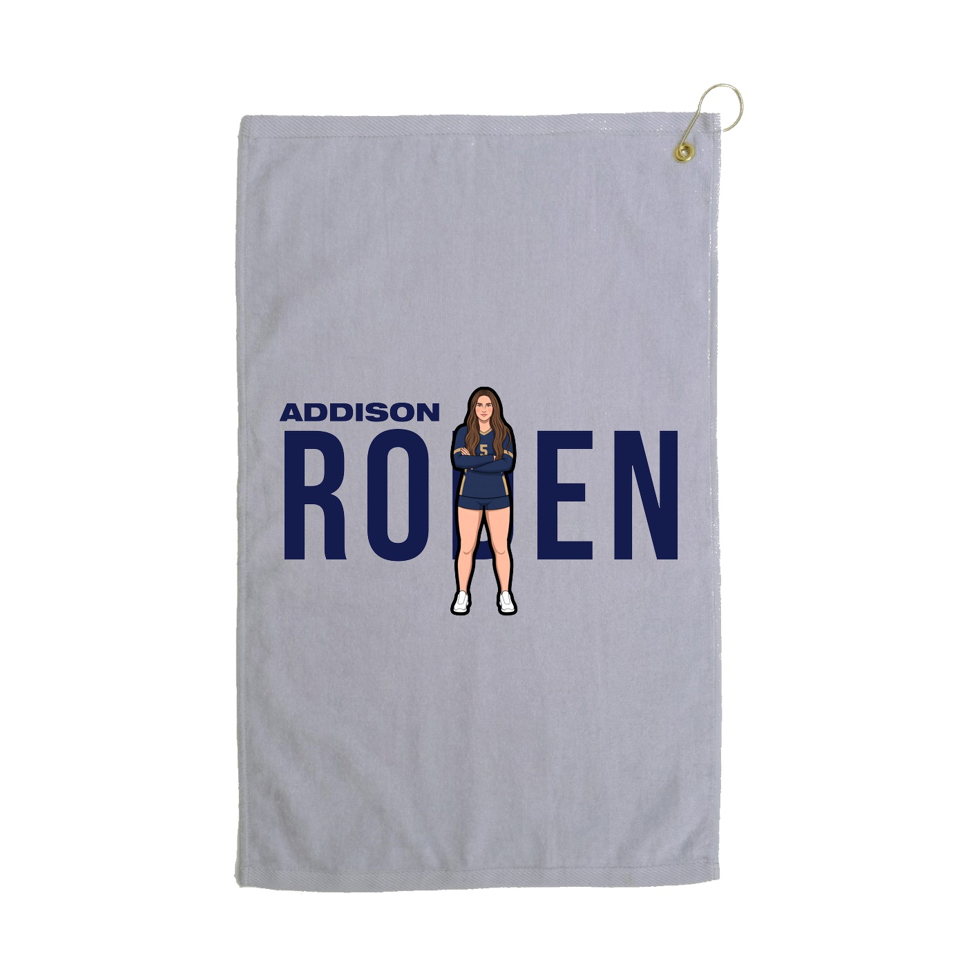 Golf Towel — Player Name in Grey
