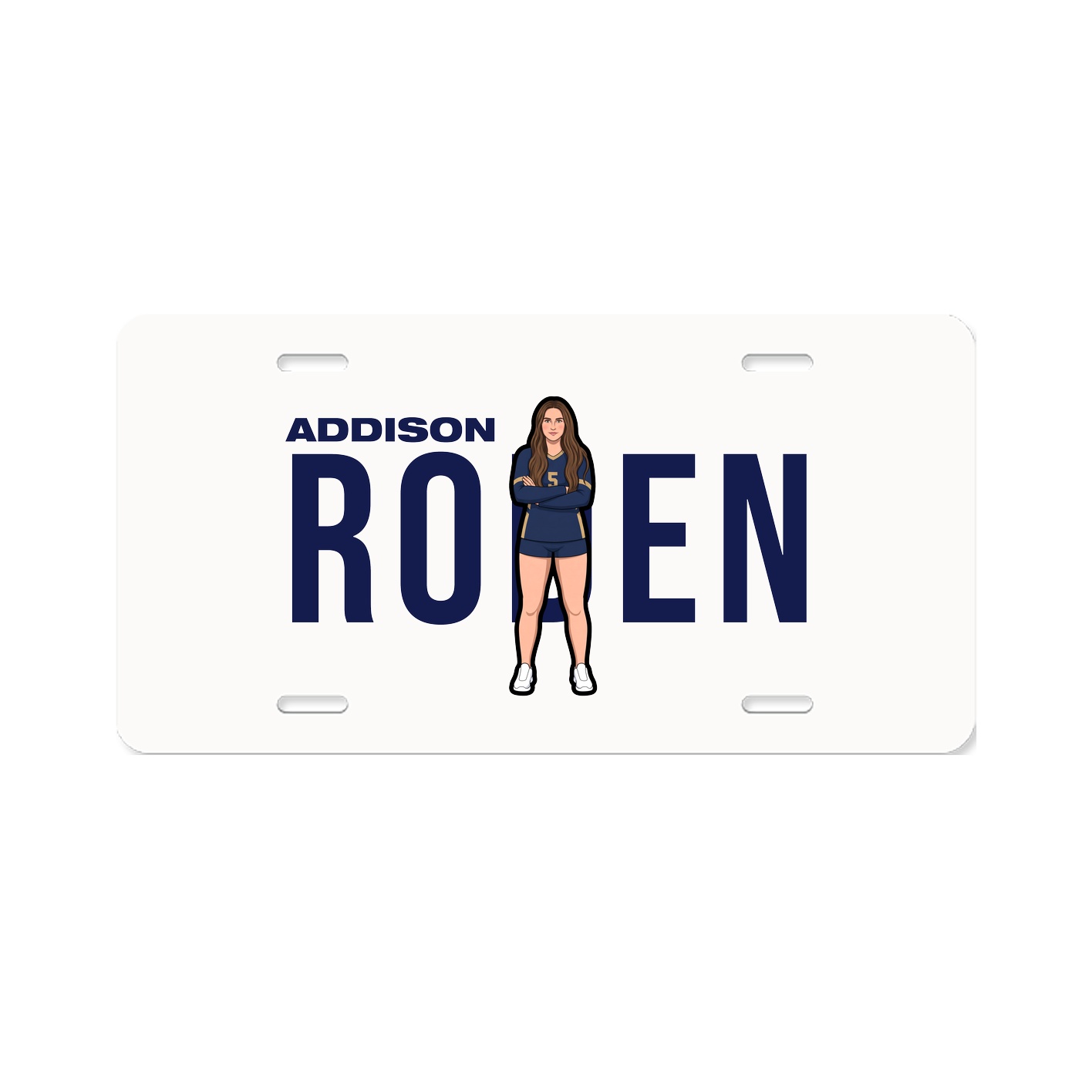 License Plate — Player Name in Classic