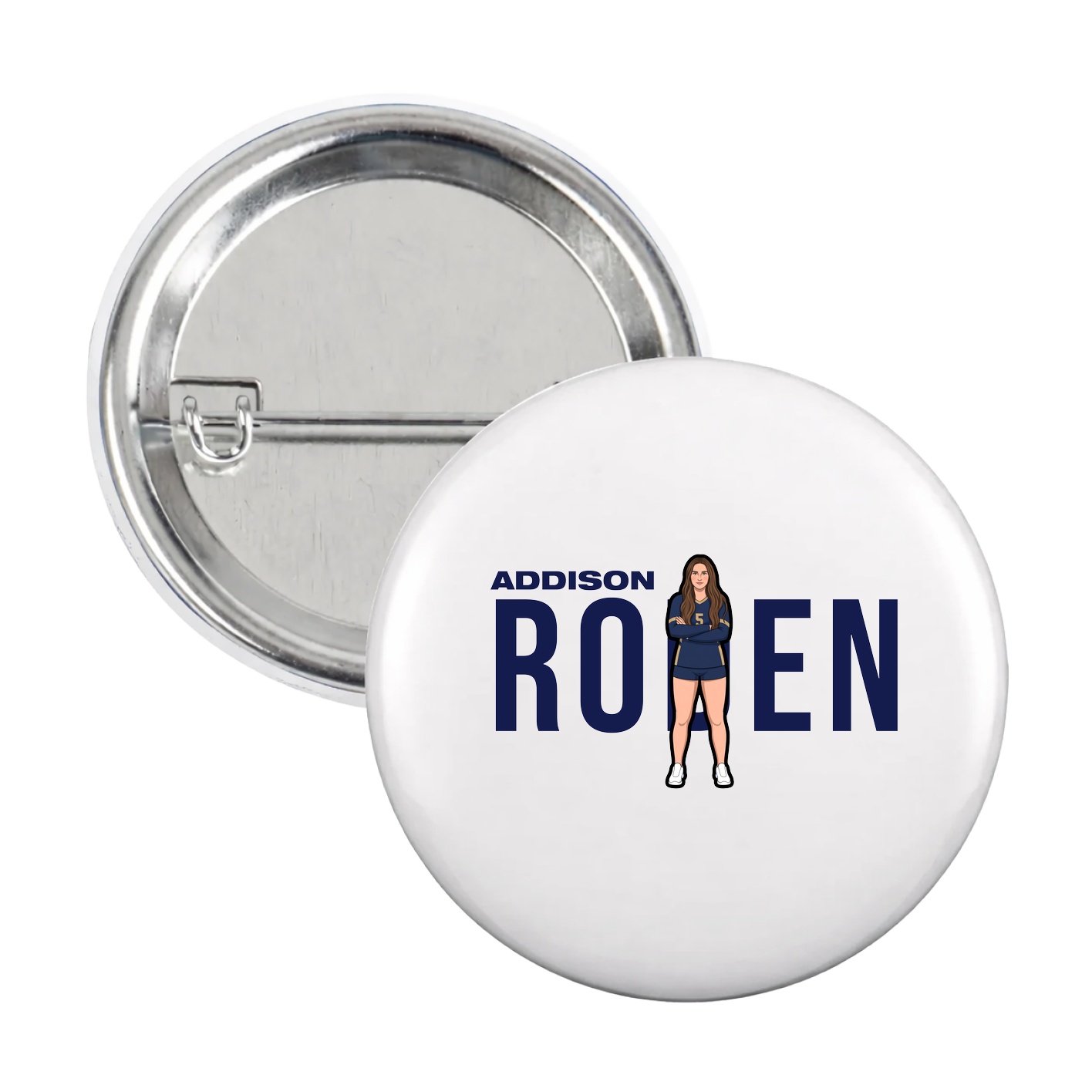 Game Day Button — Player Name in White
