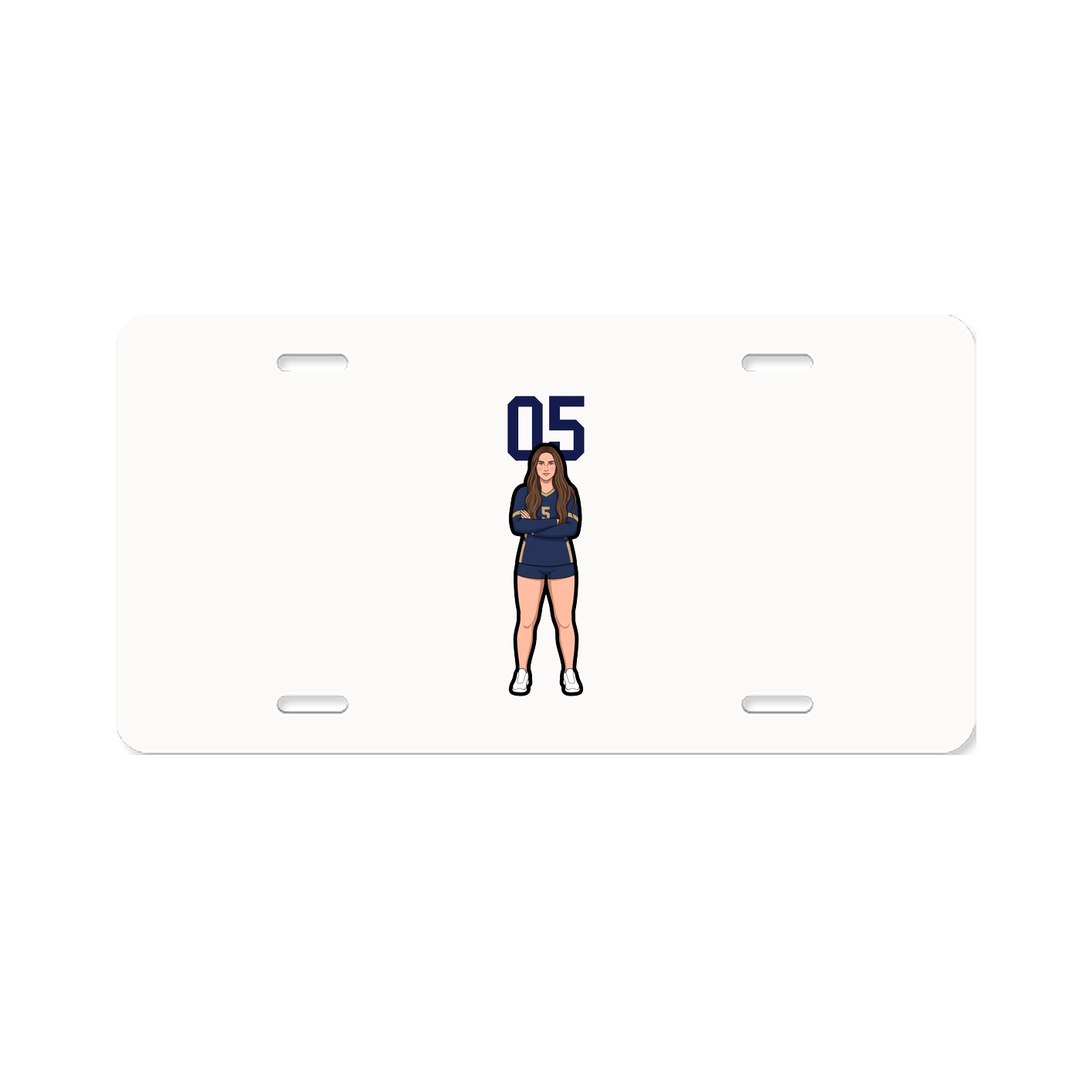 License Plate — Number Top in Classic