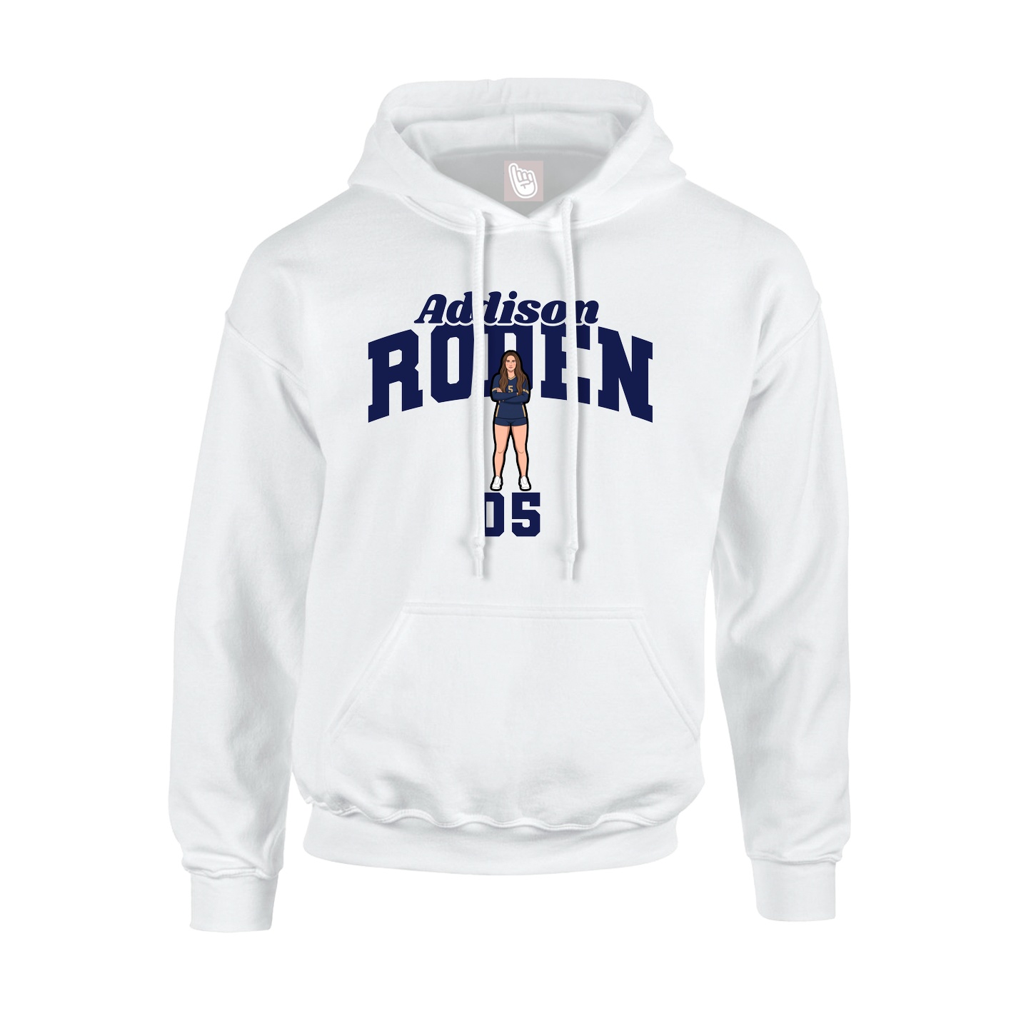 Hoodie — Signature Arch in White