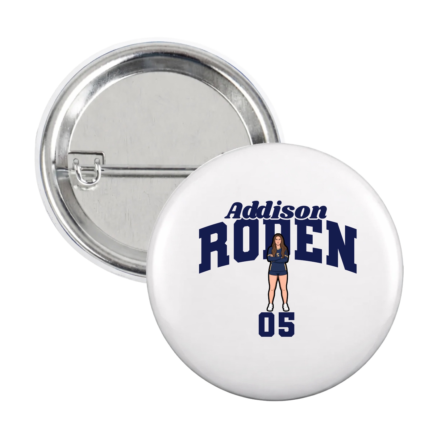 Game Day Button — Signature Arch in White