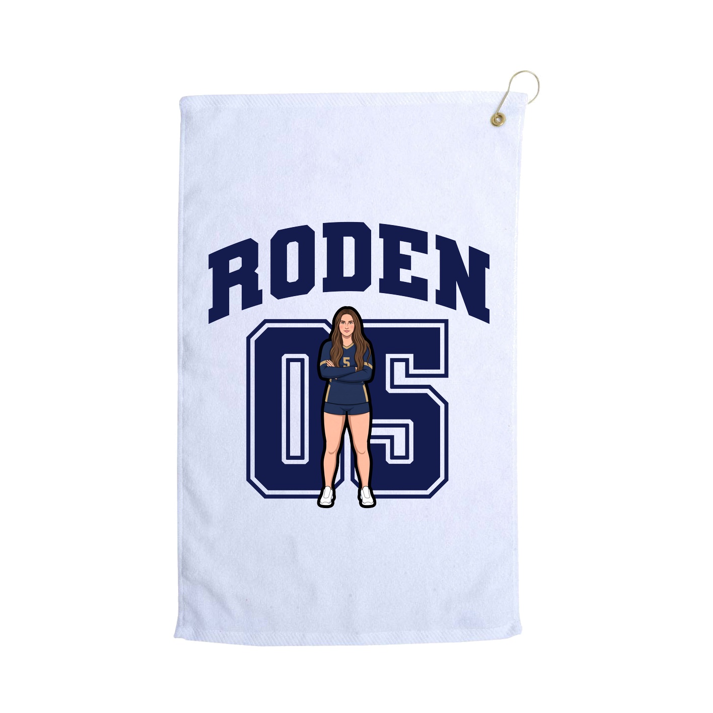 Golf Towel — Number in White
