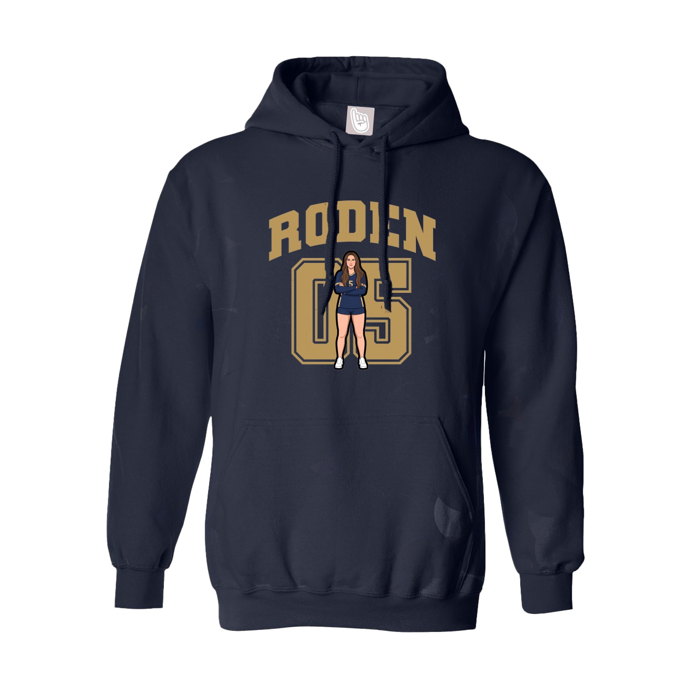 Hoodie — Number in Navy