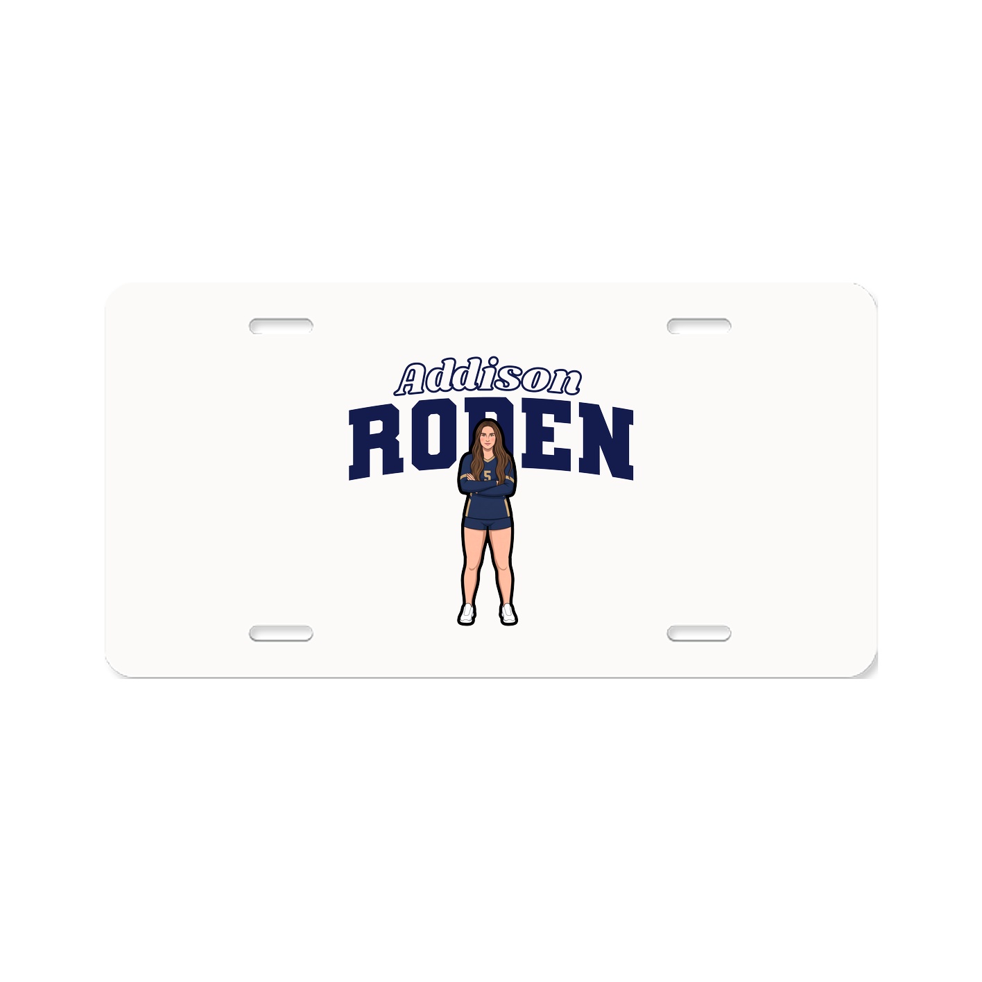 License Plate — Name Arch in Classic