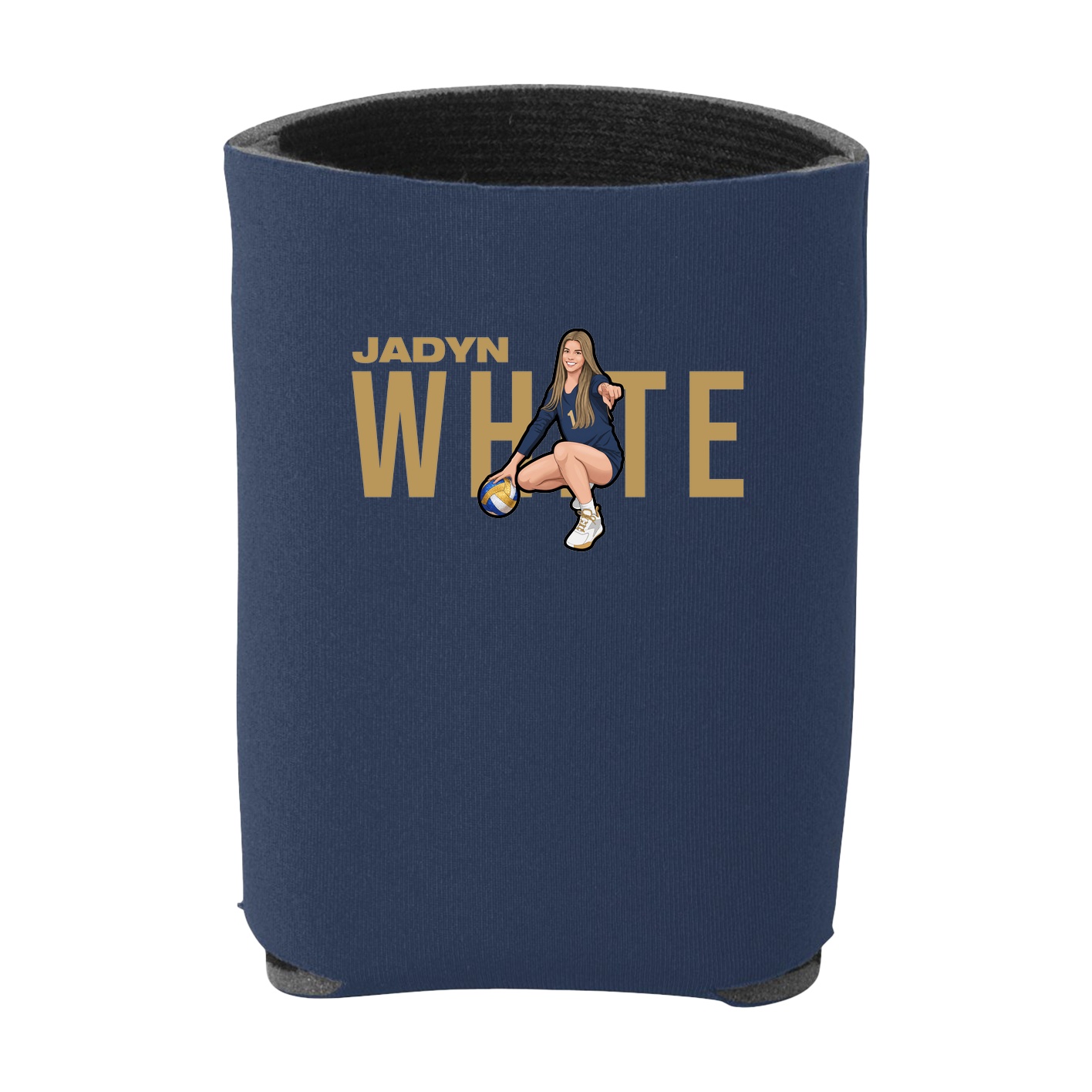 Can Holder — Player Name in Navy