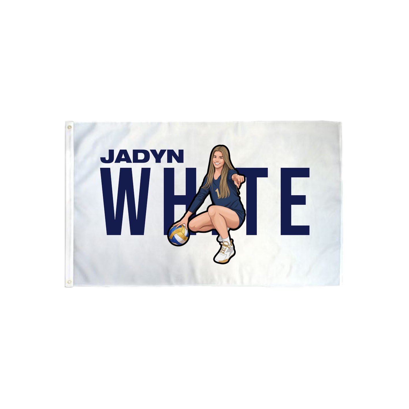 3x5 Flag — Player Name in Classic