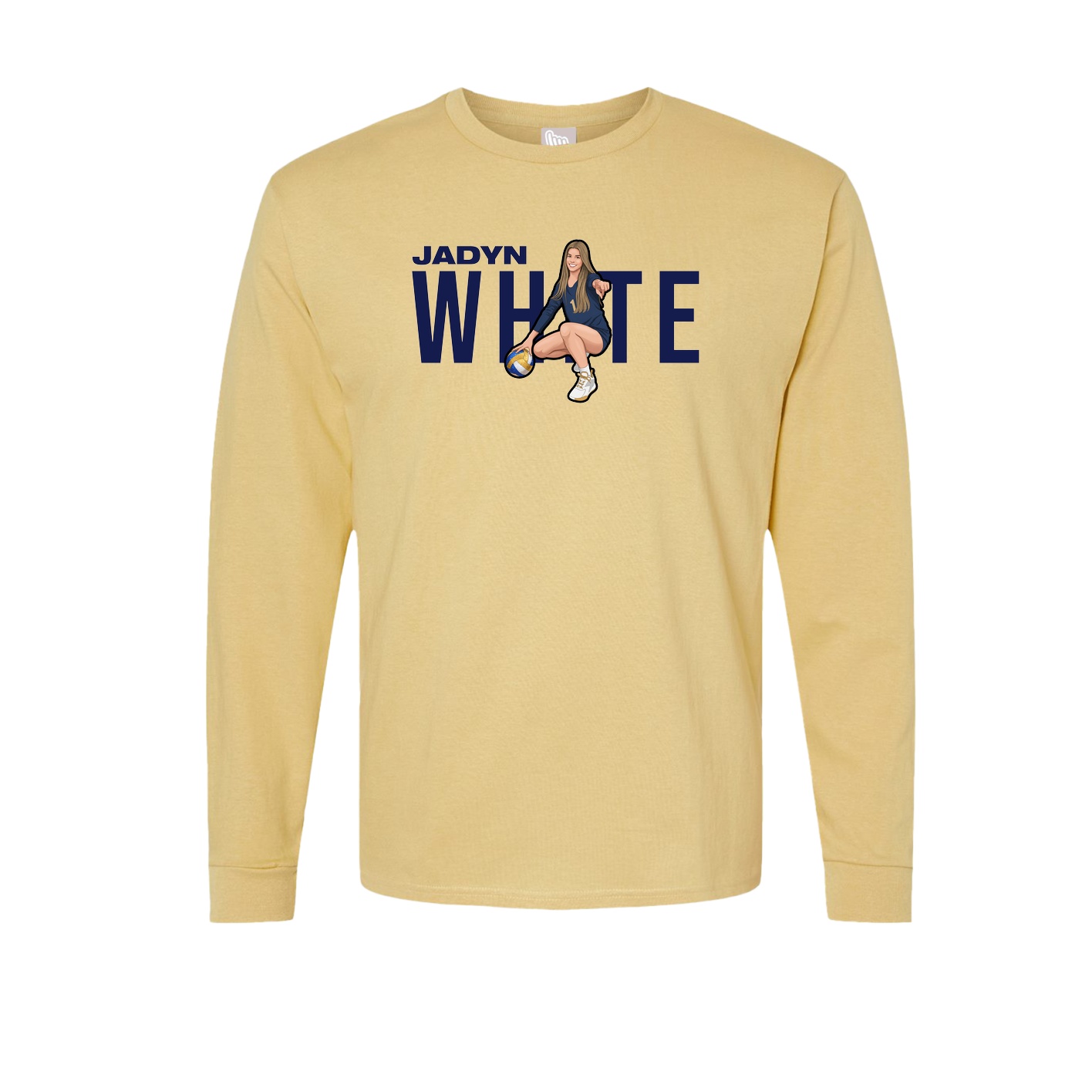 Long Sleeve Tee — Player Name in Vegas Gold