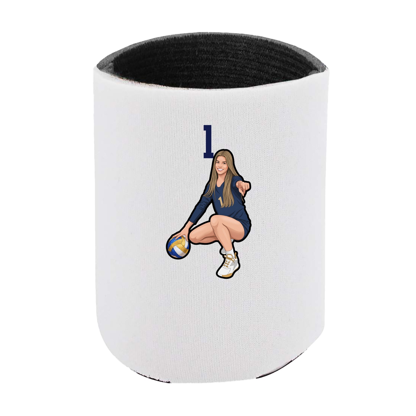 Can Holder — Number Top in White