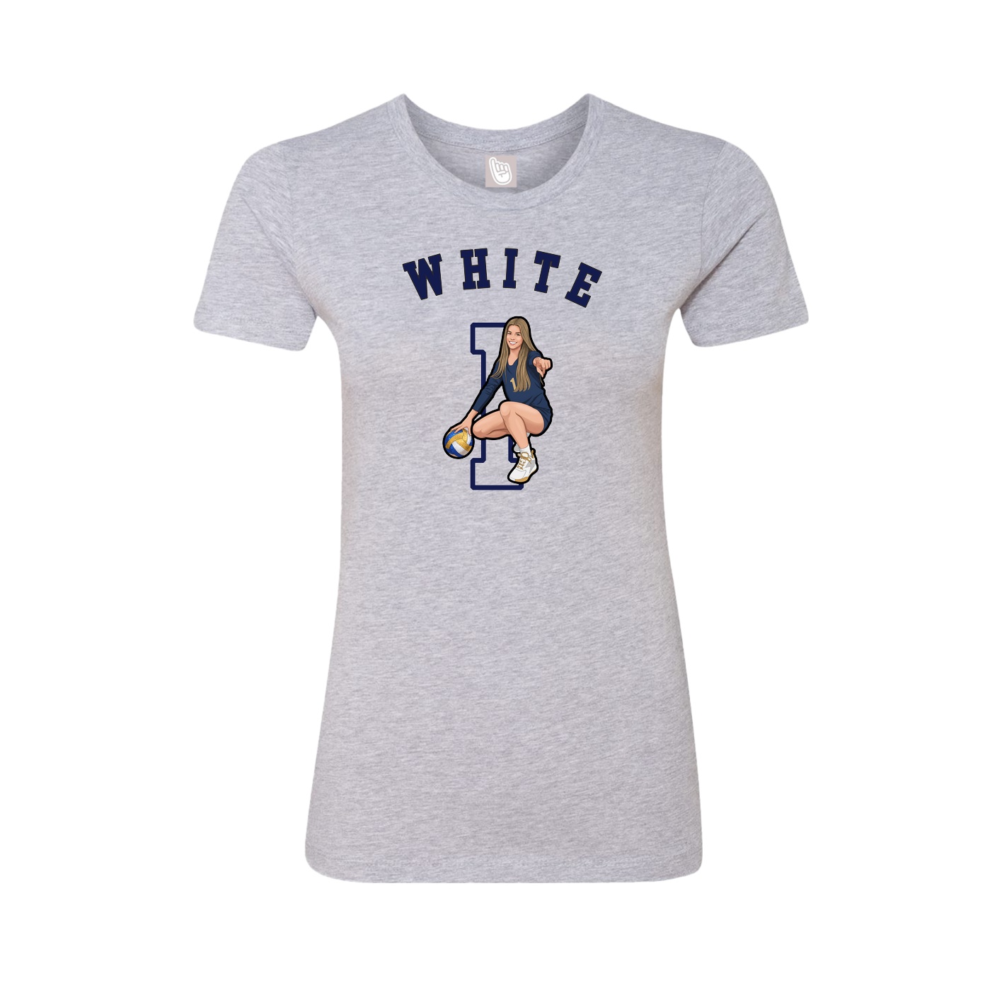 Fitted Women's Tee — Shirsey Arch in Grey
