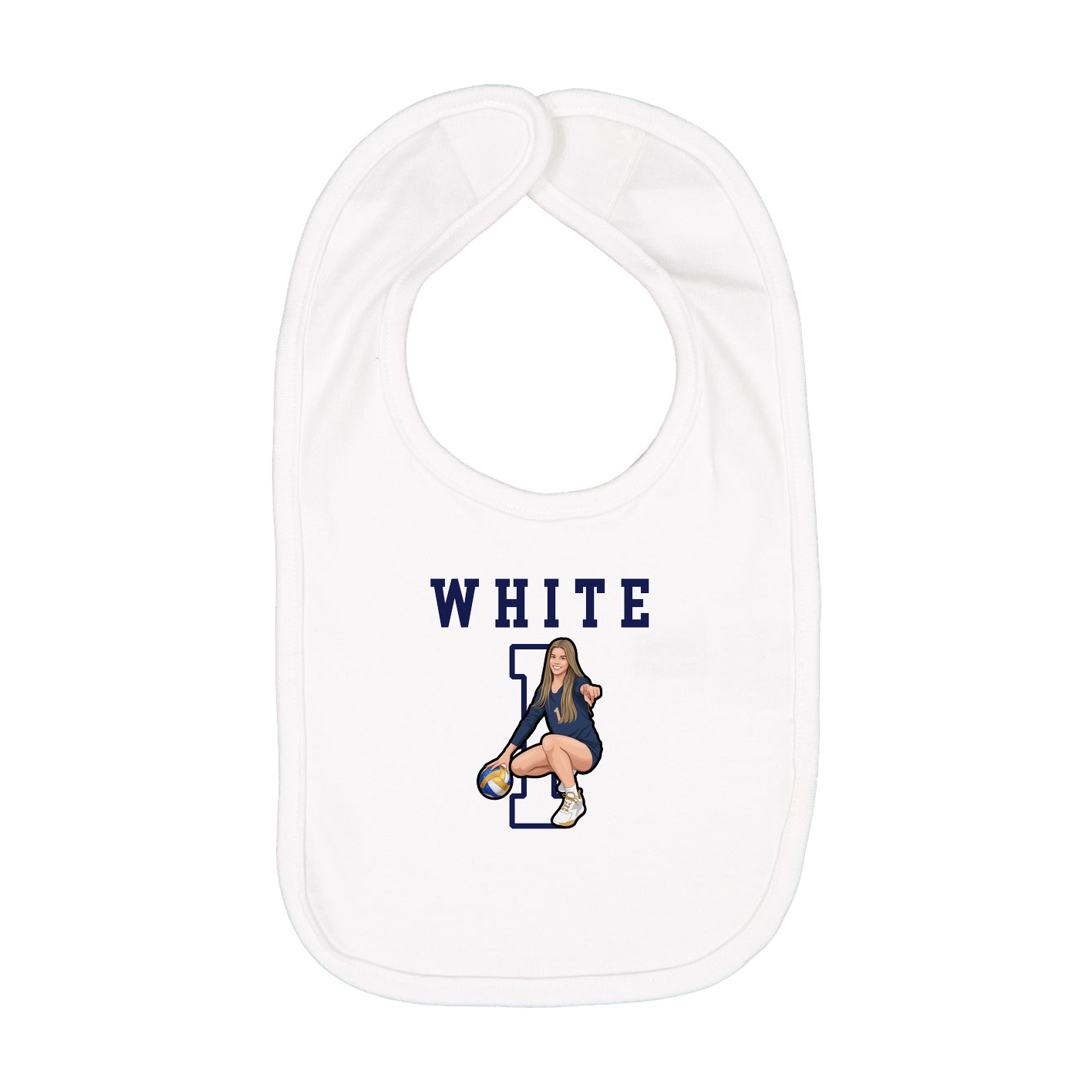 Infant Bib — Shirsey in White