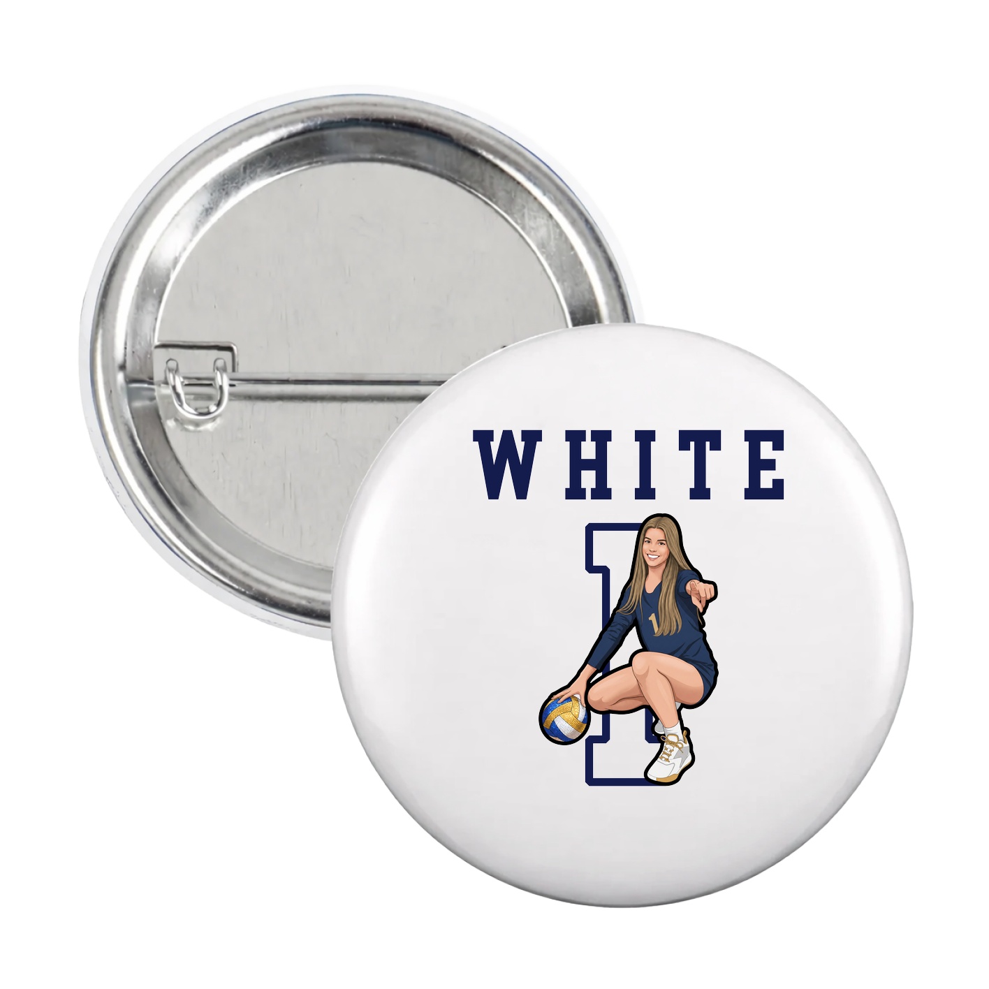 Game Day Button — Shirsey in White