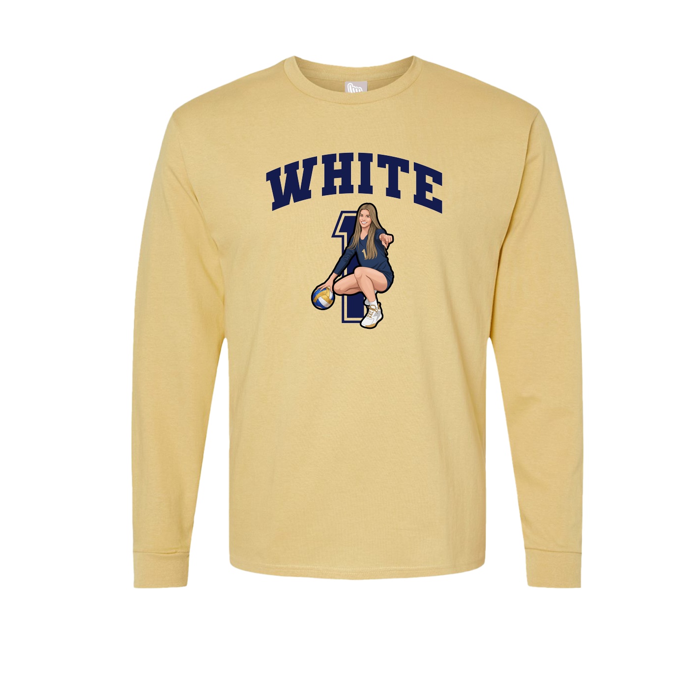 Long Sleeve Tee — Number in Vegas Gold