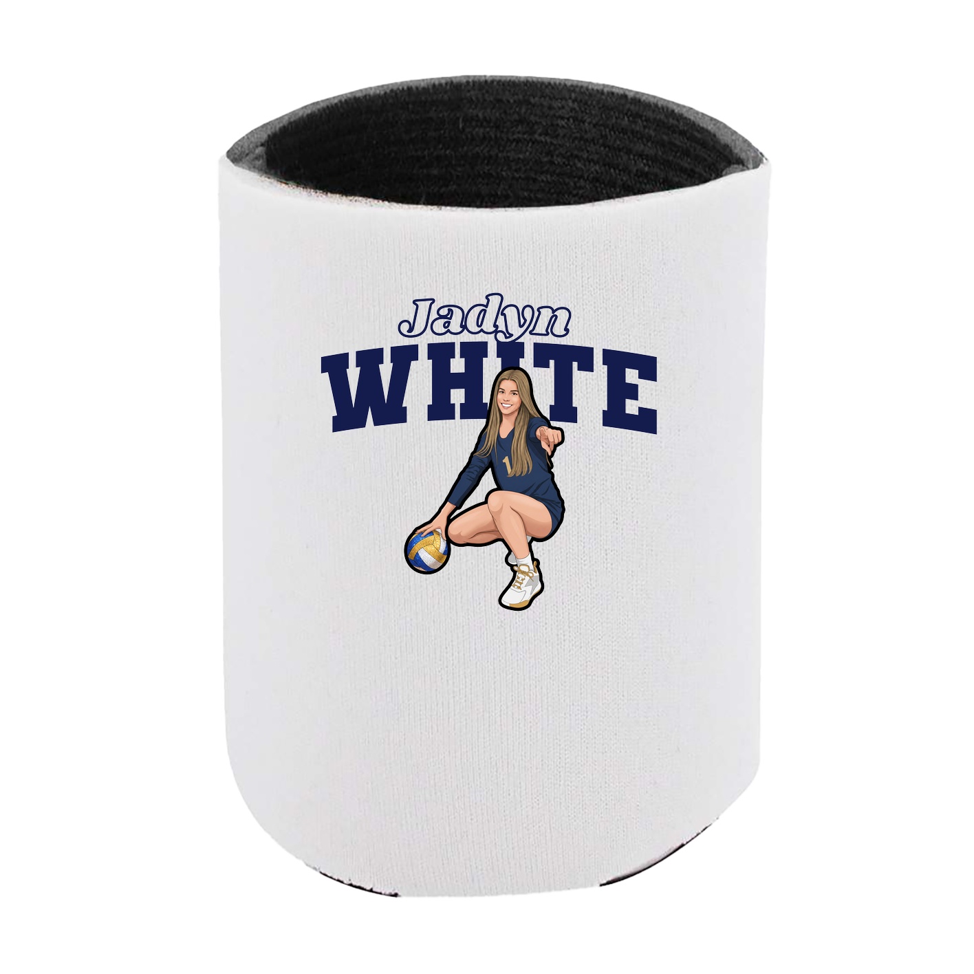 Can Holder — Name Arch in White