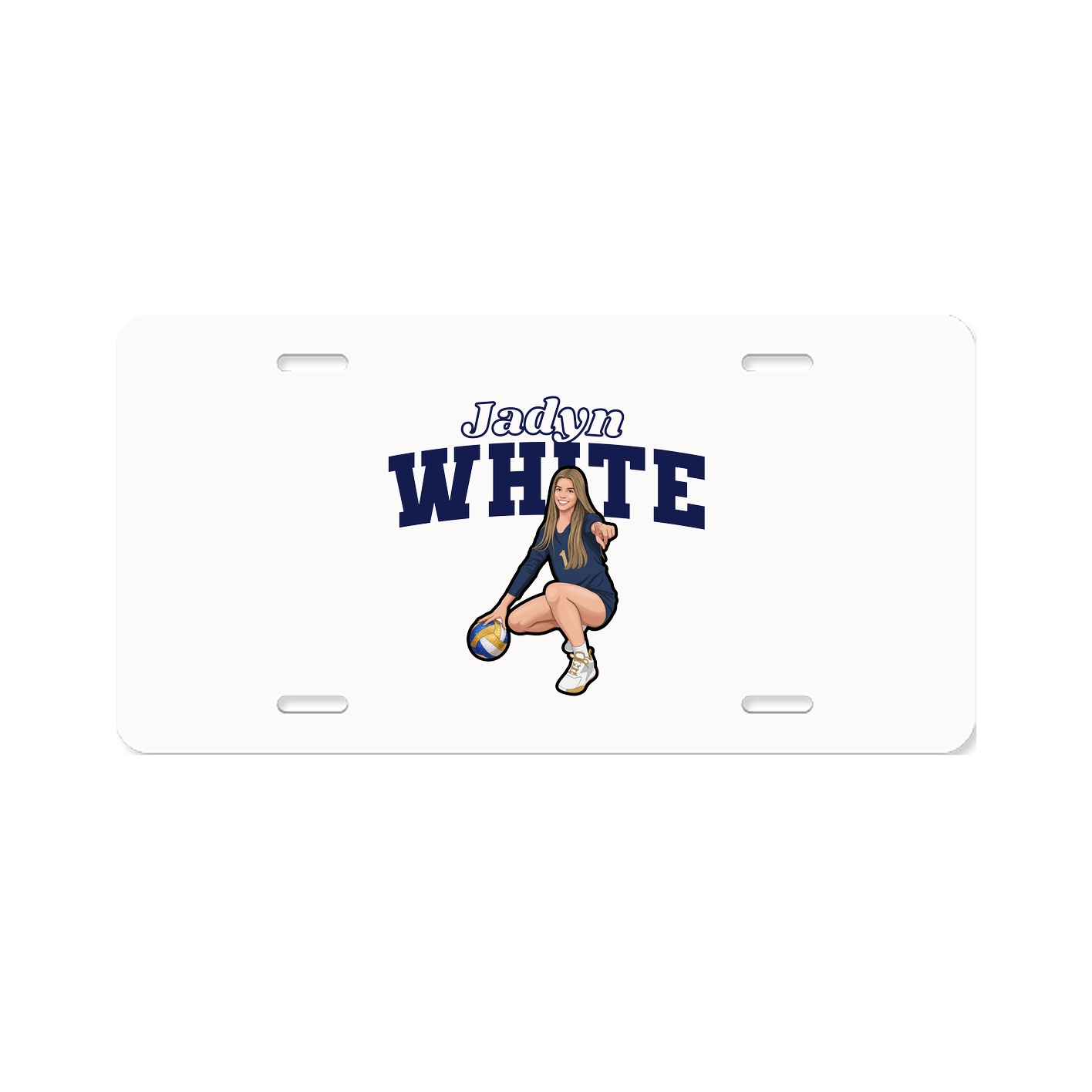 License Plate — Name Arch in Classic