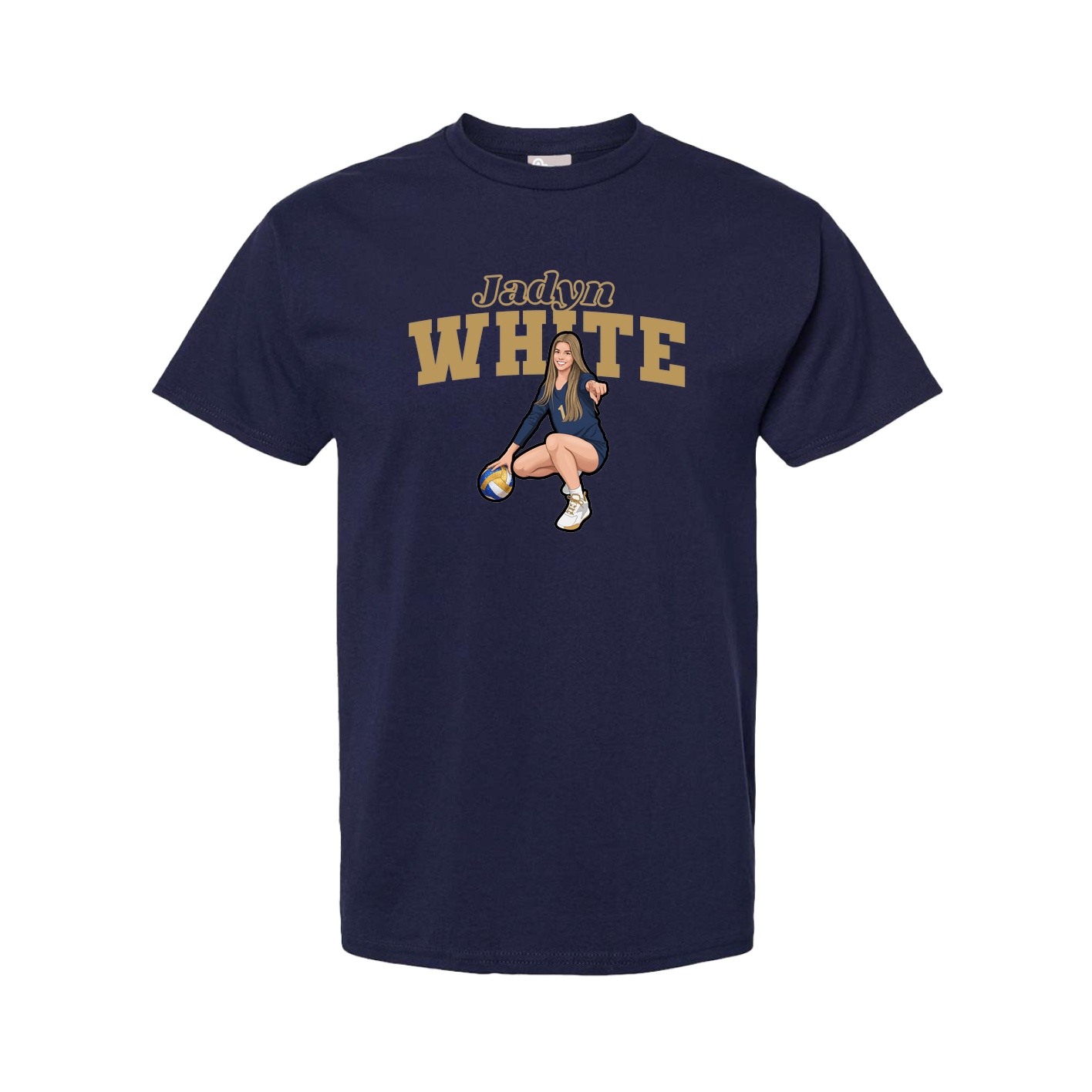 Youth Tee — Name Arch in Navy