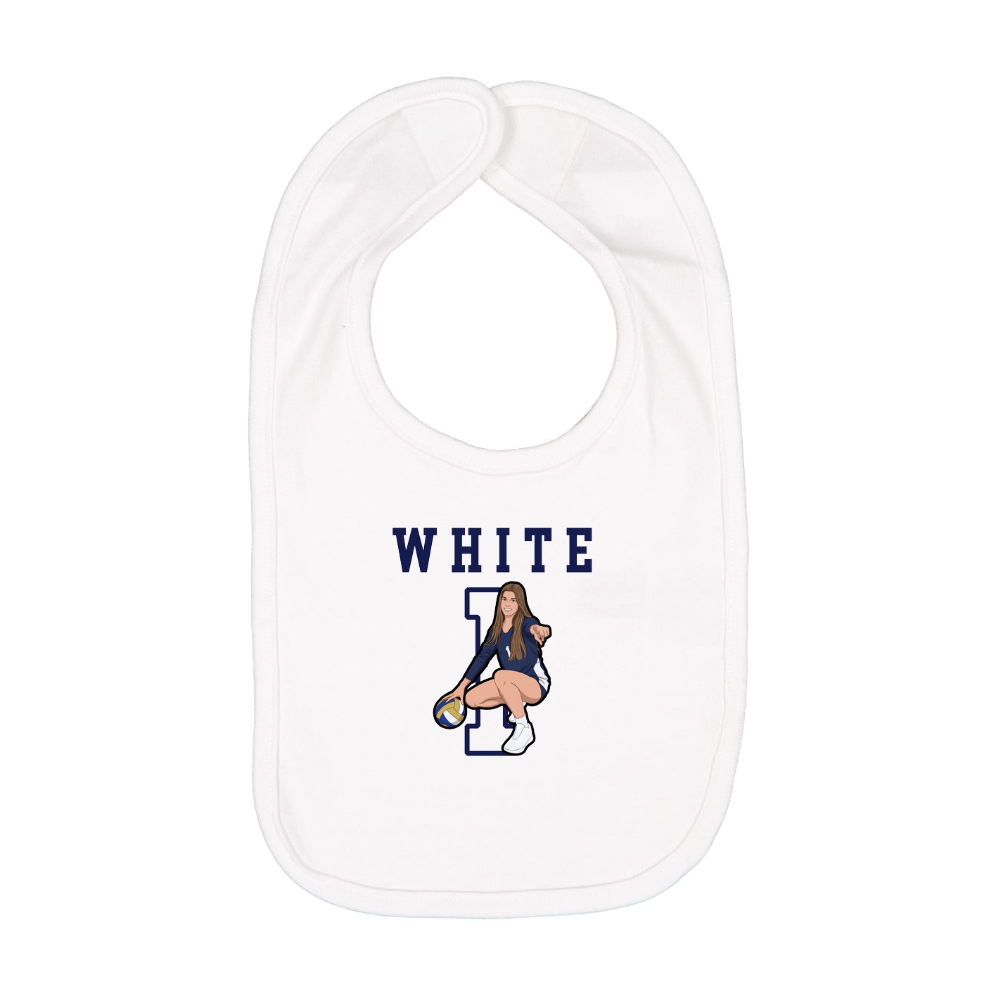 Infant Bib — Shirsey in White