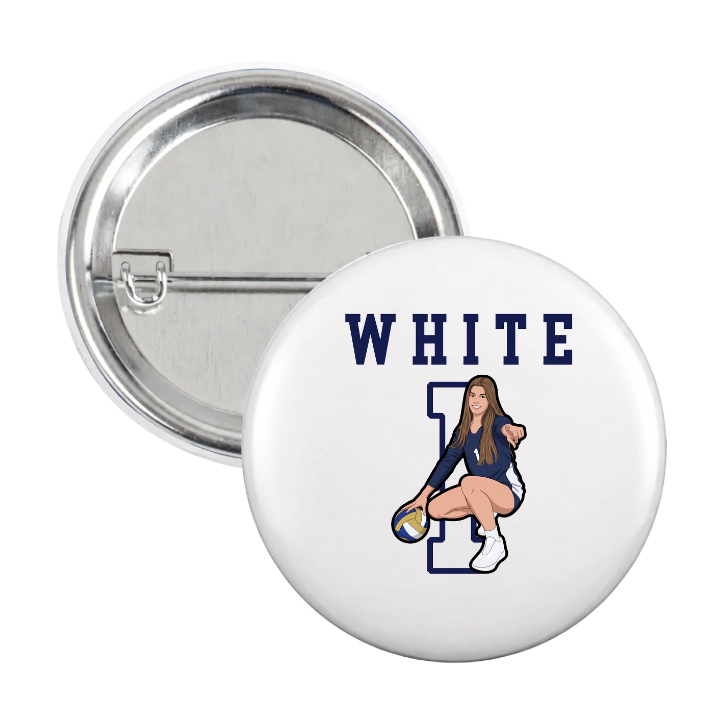 Game Day Button — Shirsey in White