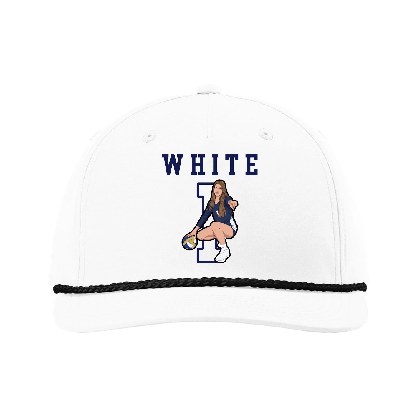 Five-Panel Classic Rope Cap — Shirsey in White