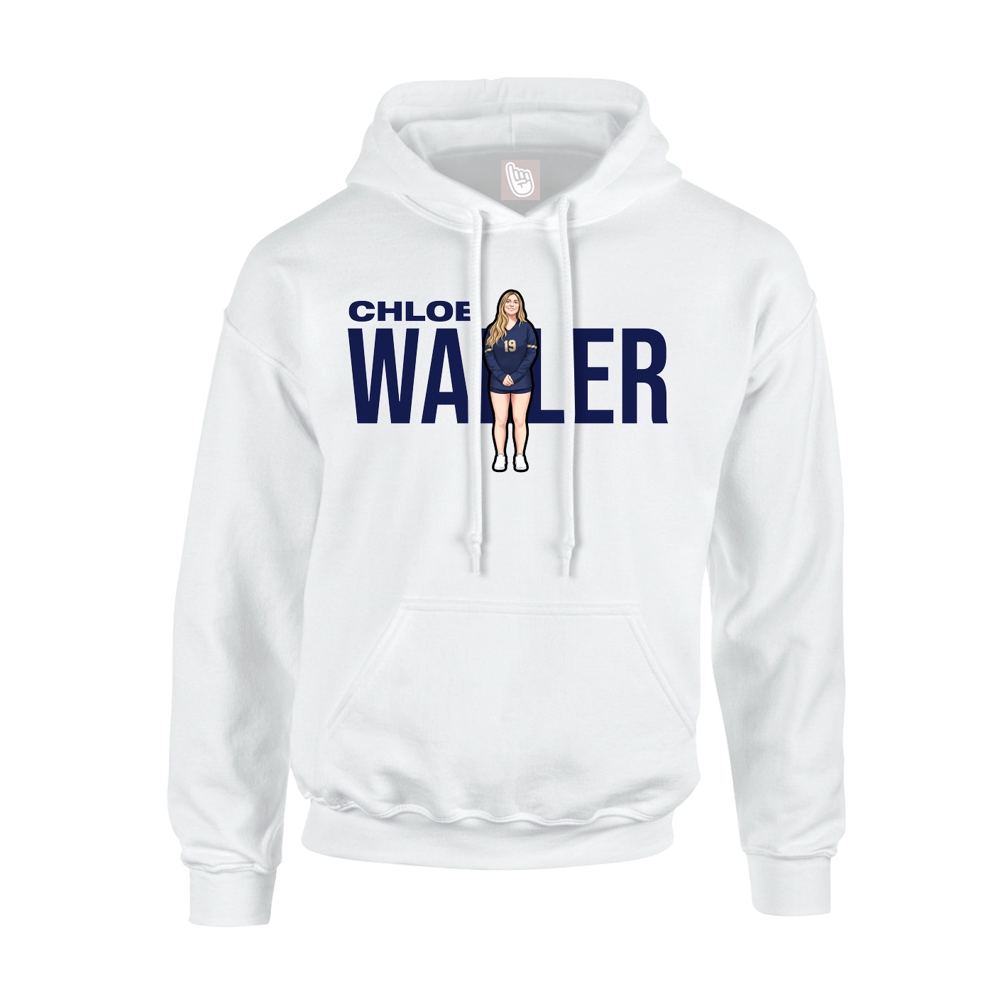 Hoodie — Player Name in White