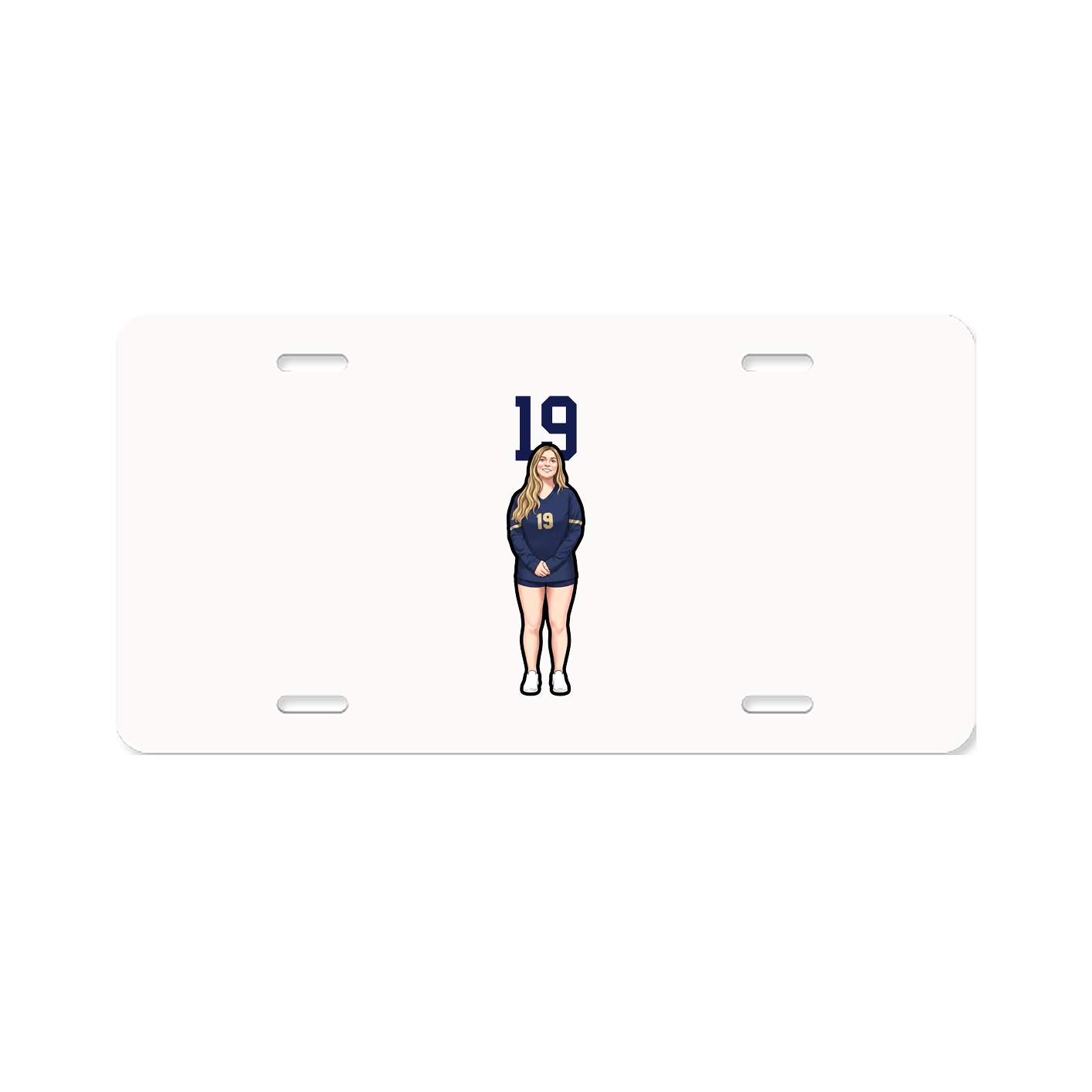 License Plate — Number Top in Classic