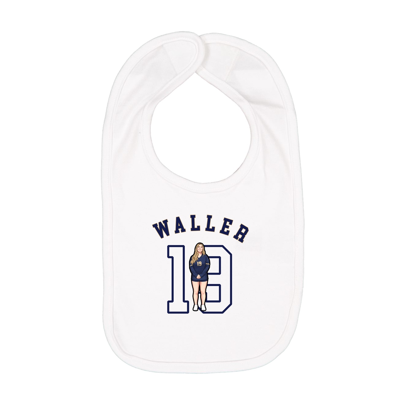 Infant Bib — Shirsey Arch in White