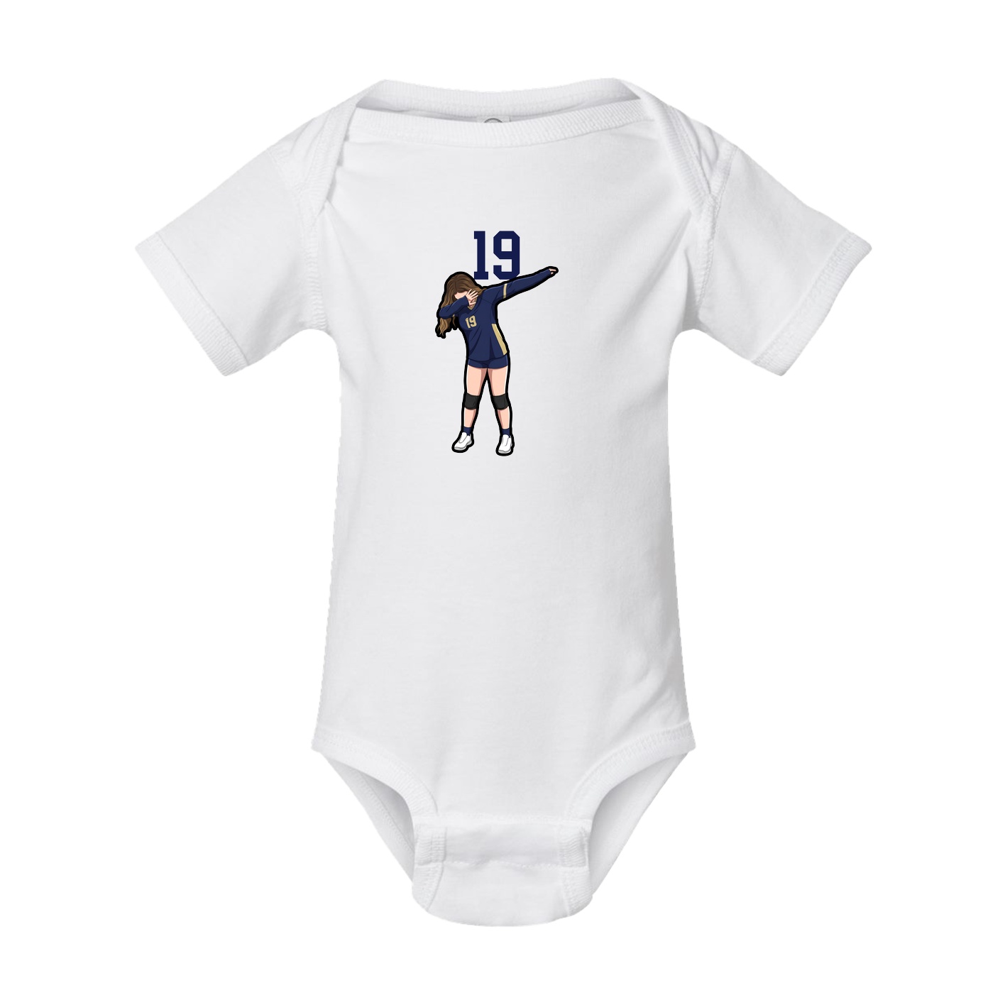 Baby Onesie — Number Top in White