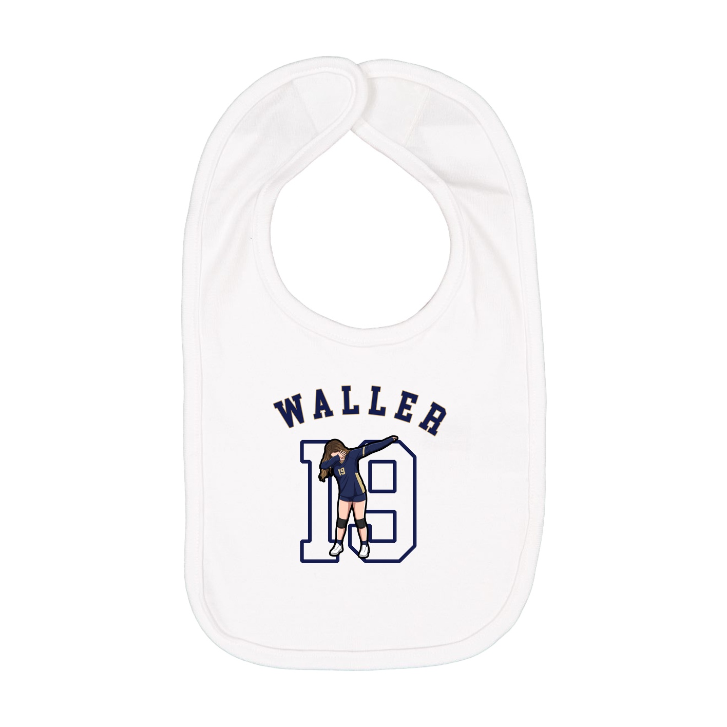 Infant Bib — Shirsey Arch in White