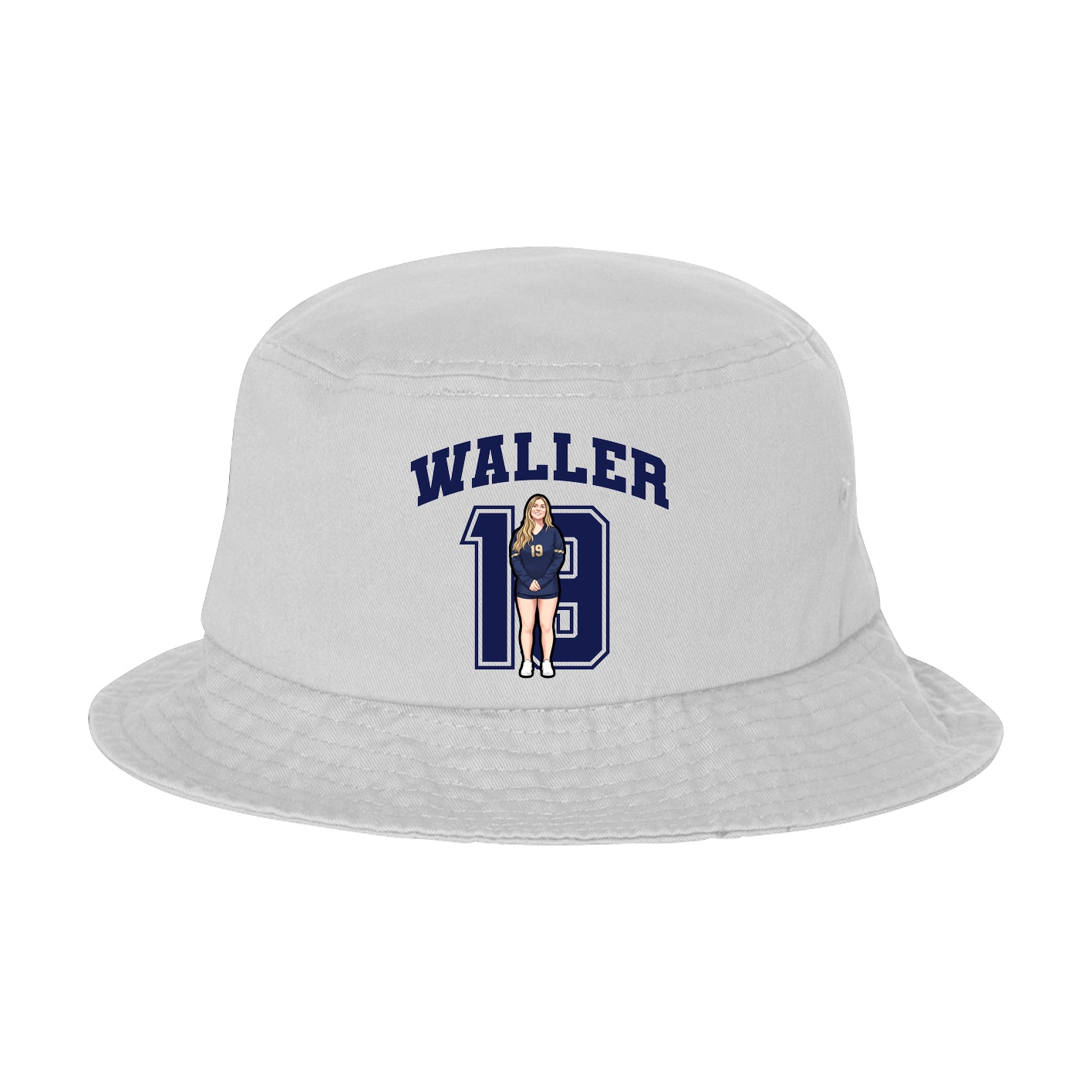 Bucket Cap — Number in White