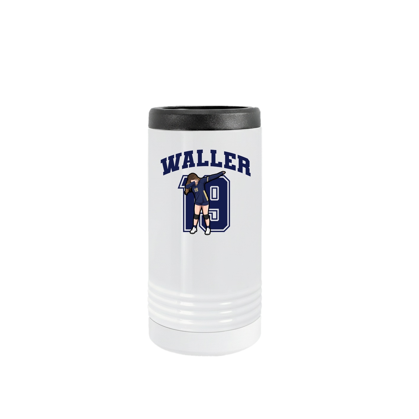 Slim Beverage Holder — Number in White
