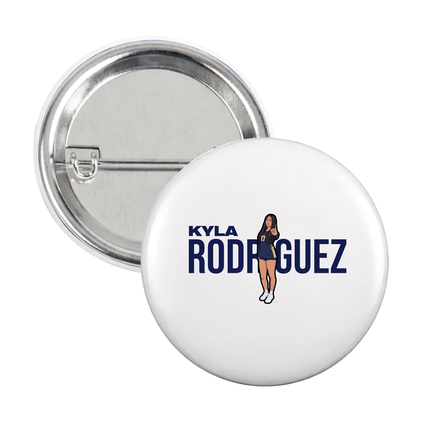 Game Day Button — Player Name in White