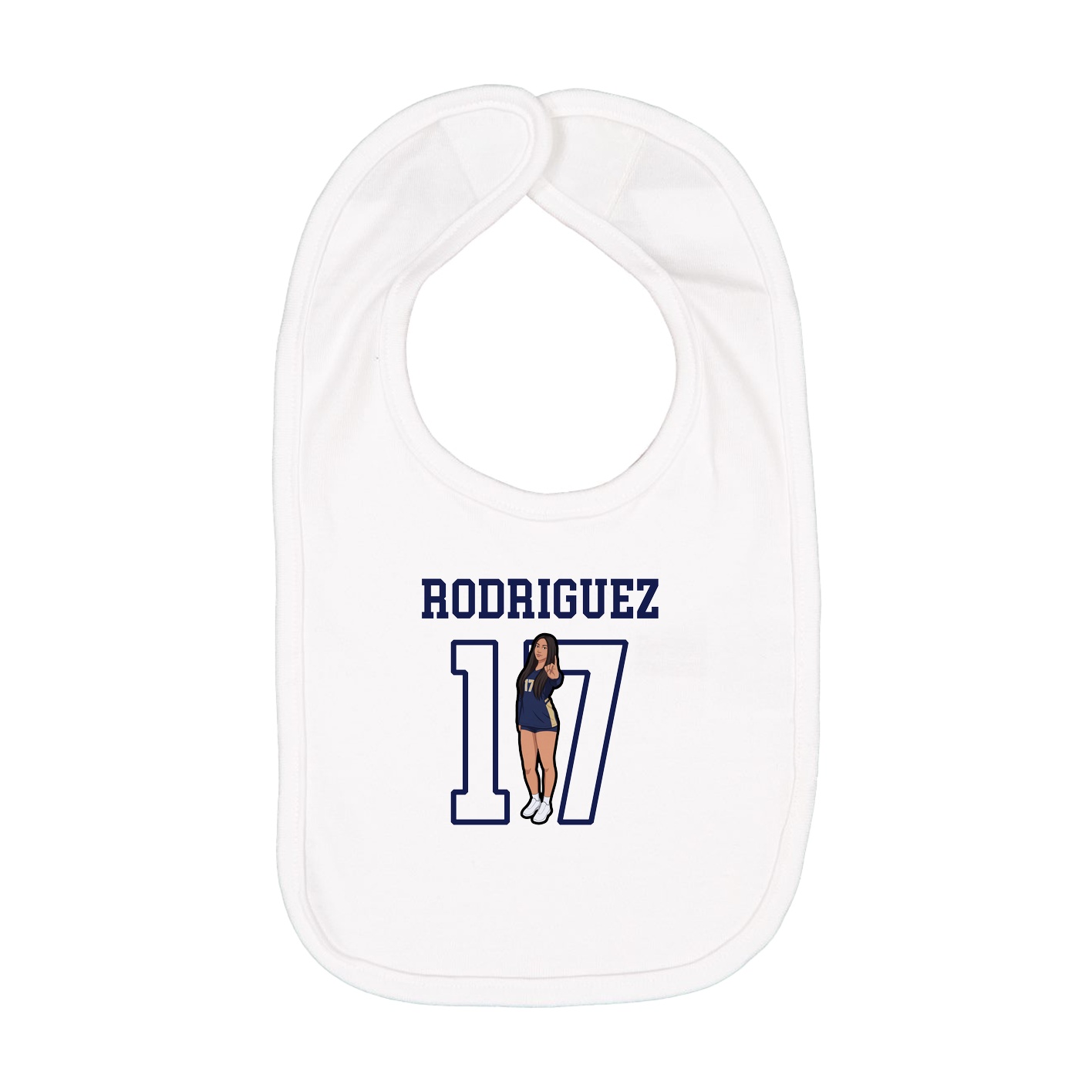 Infant Bib — Shirsey in White
