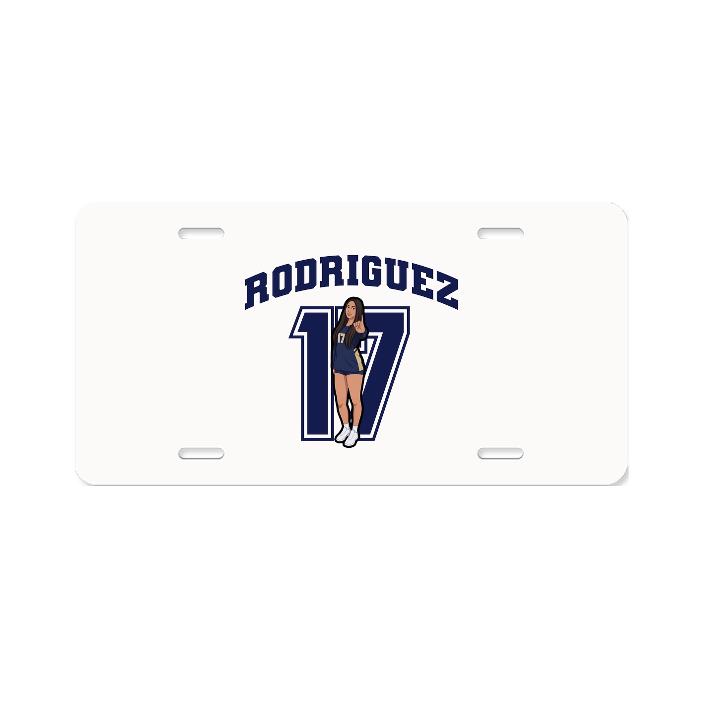 License Plate — Number in Classic