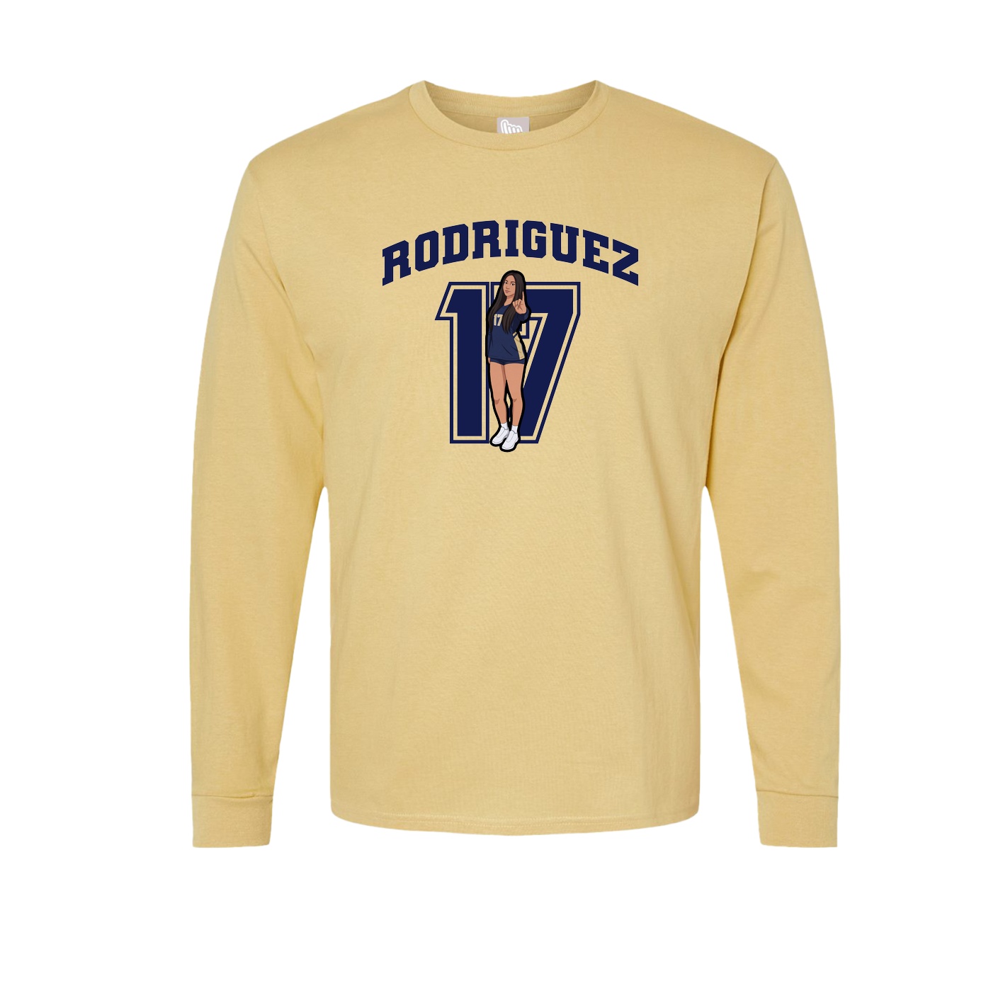 Long Sleeve Tee — Number in Vegas Gold