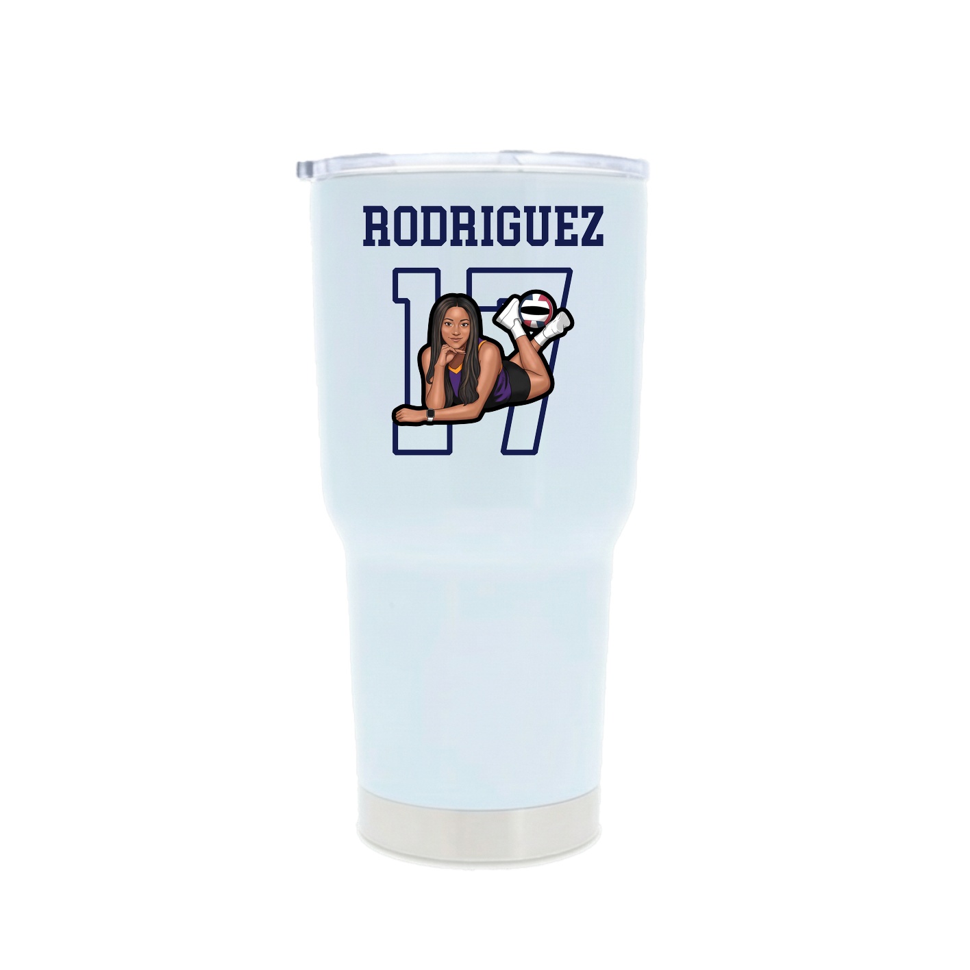 30oz Stainless Steel Tumbler — Shirsey in White