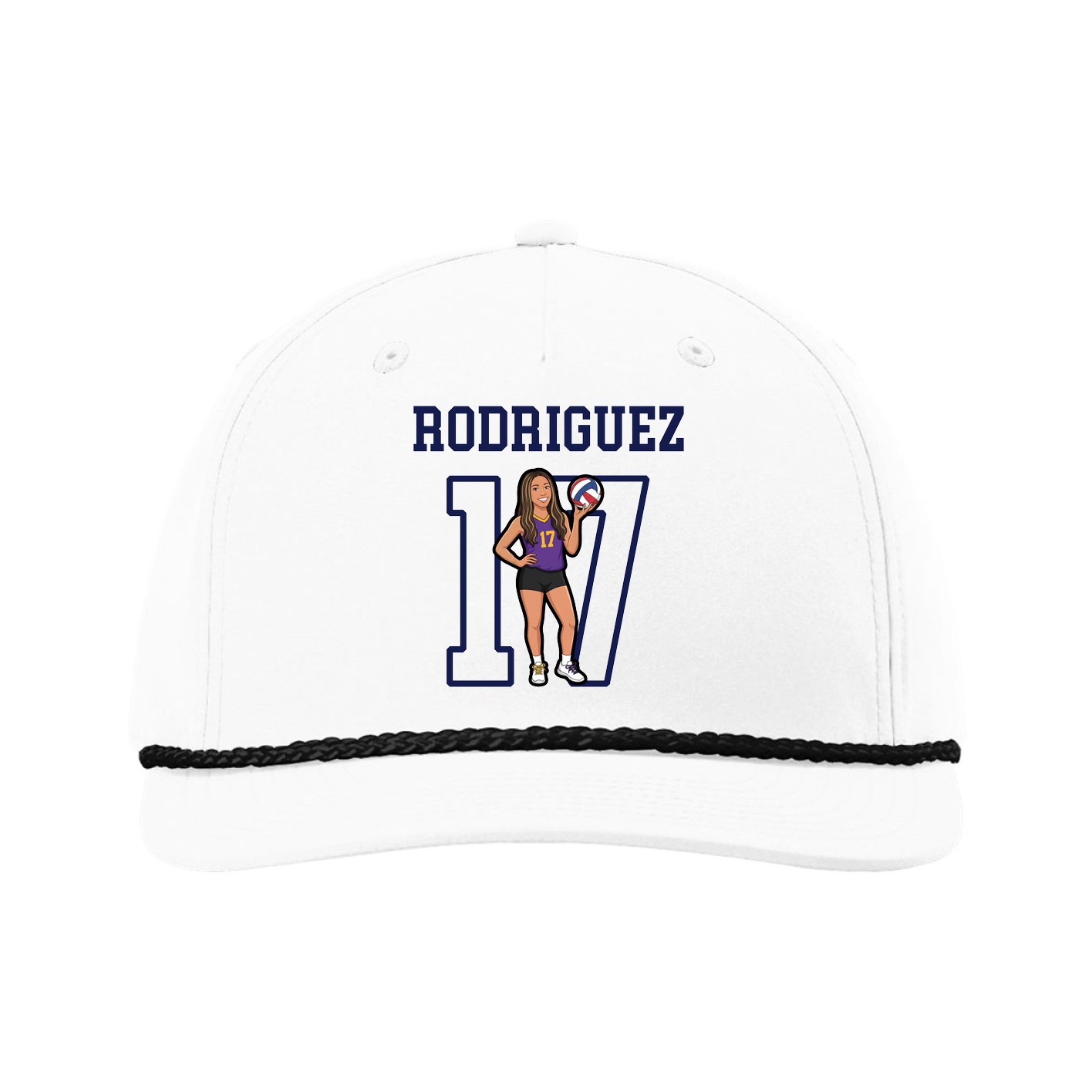 Five-Panel Classic Rope Cap — Shirsey in White
