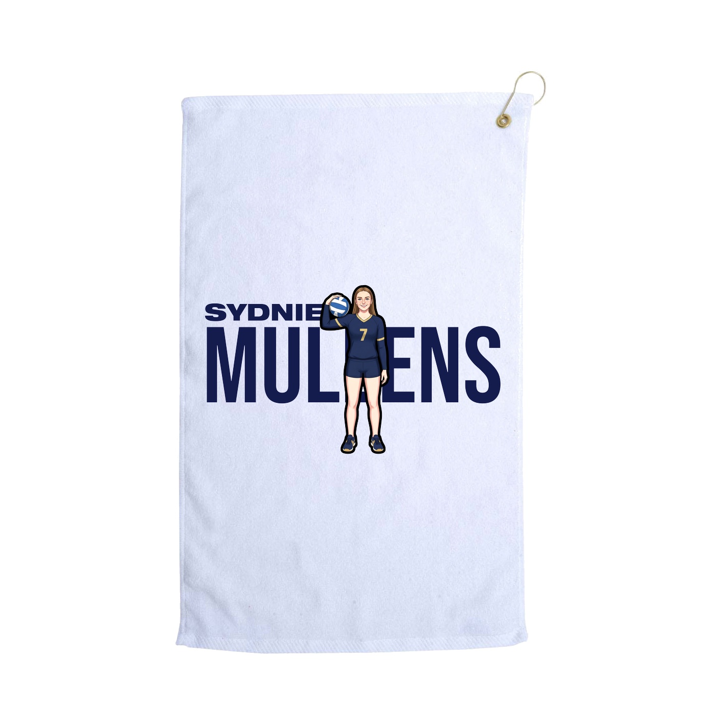 Golf Towel — Player Name in White
