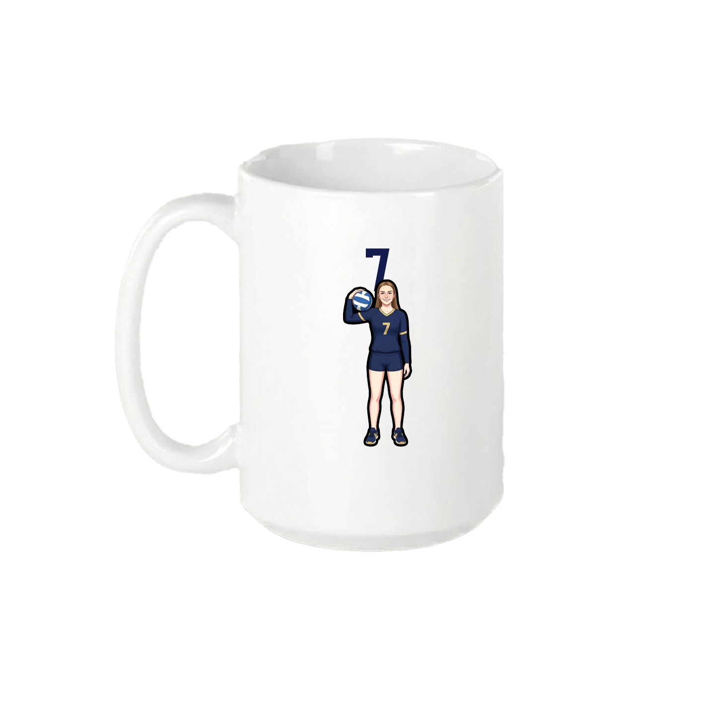 15oz Coffee Mug — Number Top in White