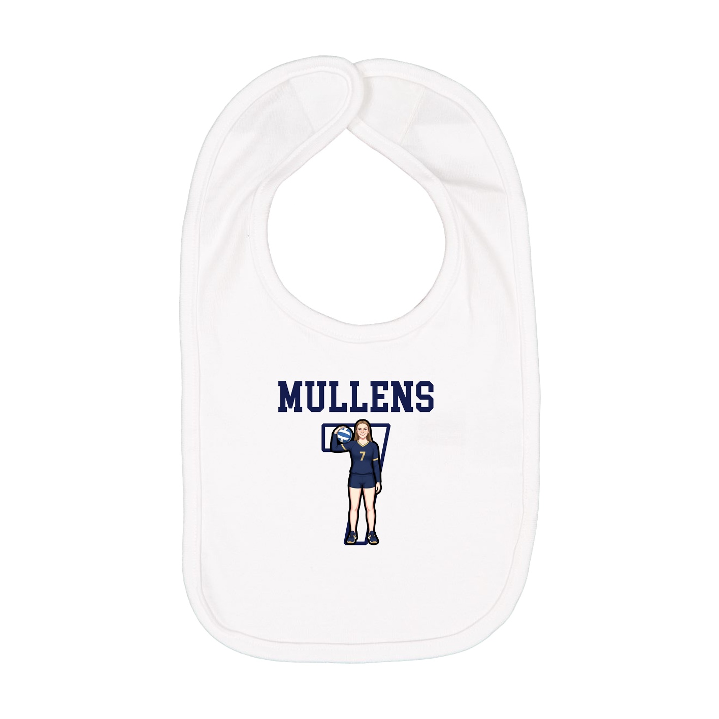 Infant Bib — Shirsey in White