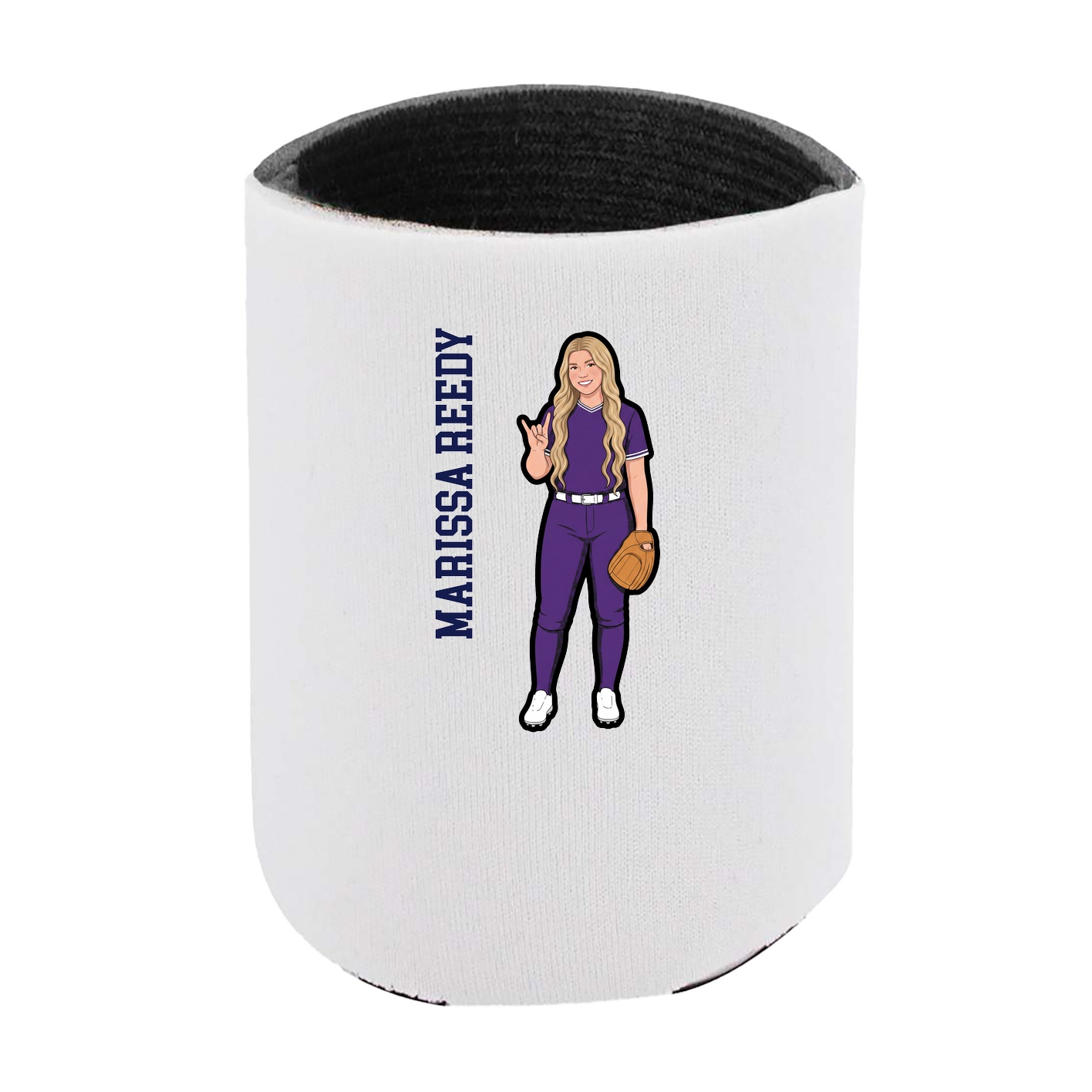 Can Holder — Name Vertical in White