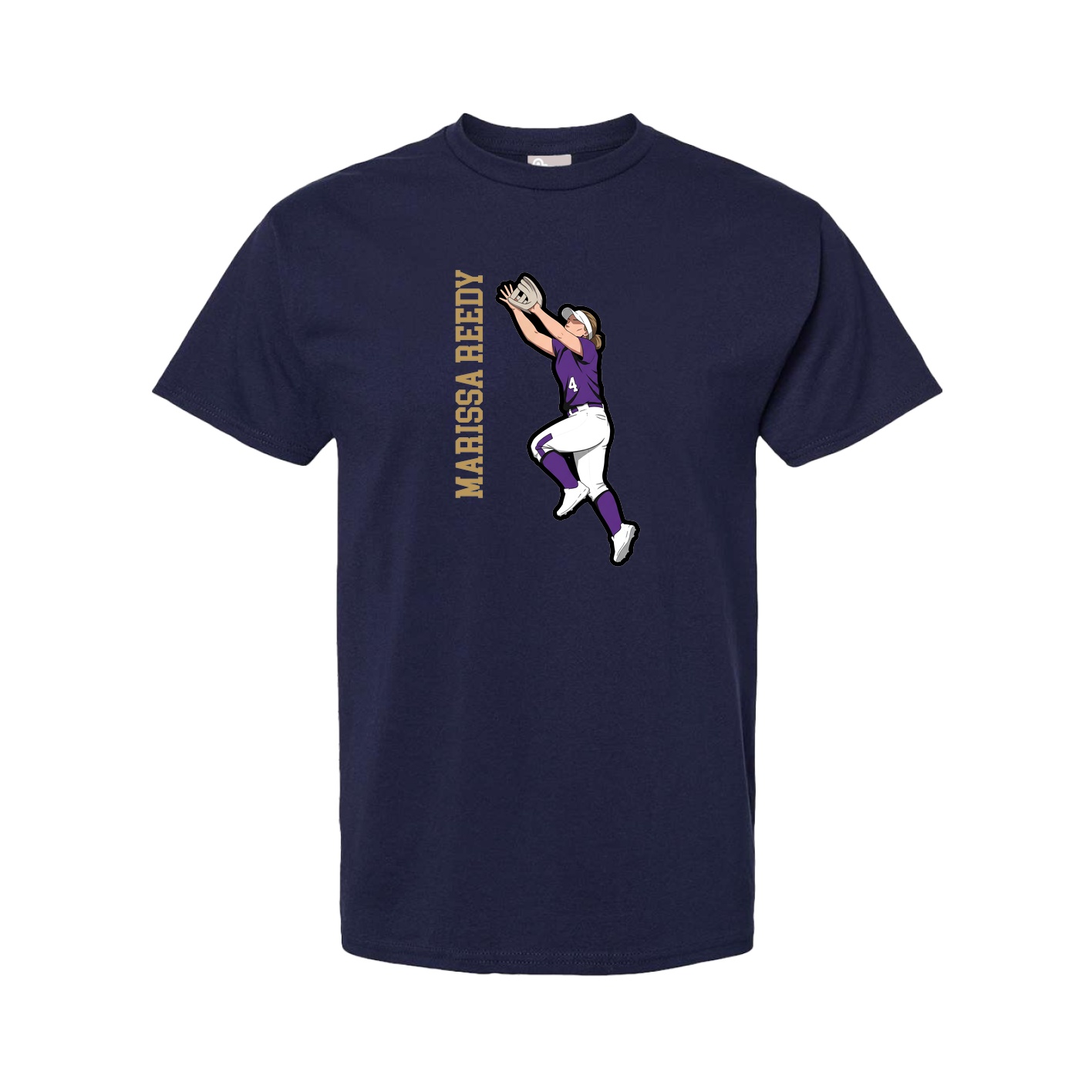 Tee — Name Vertical in Navy