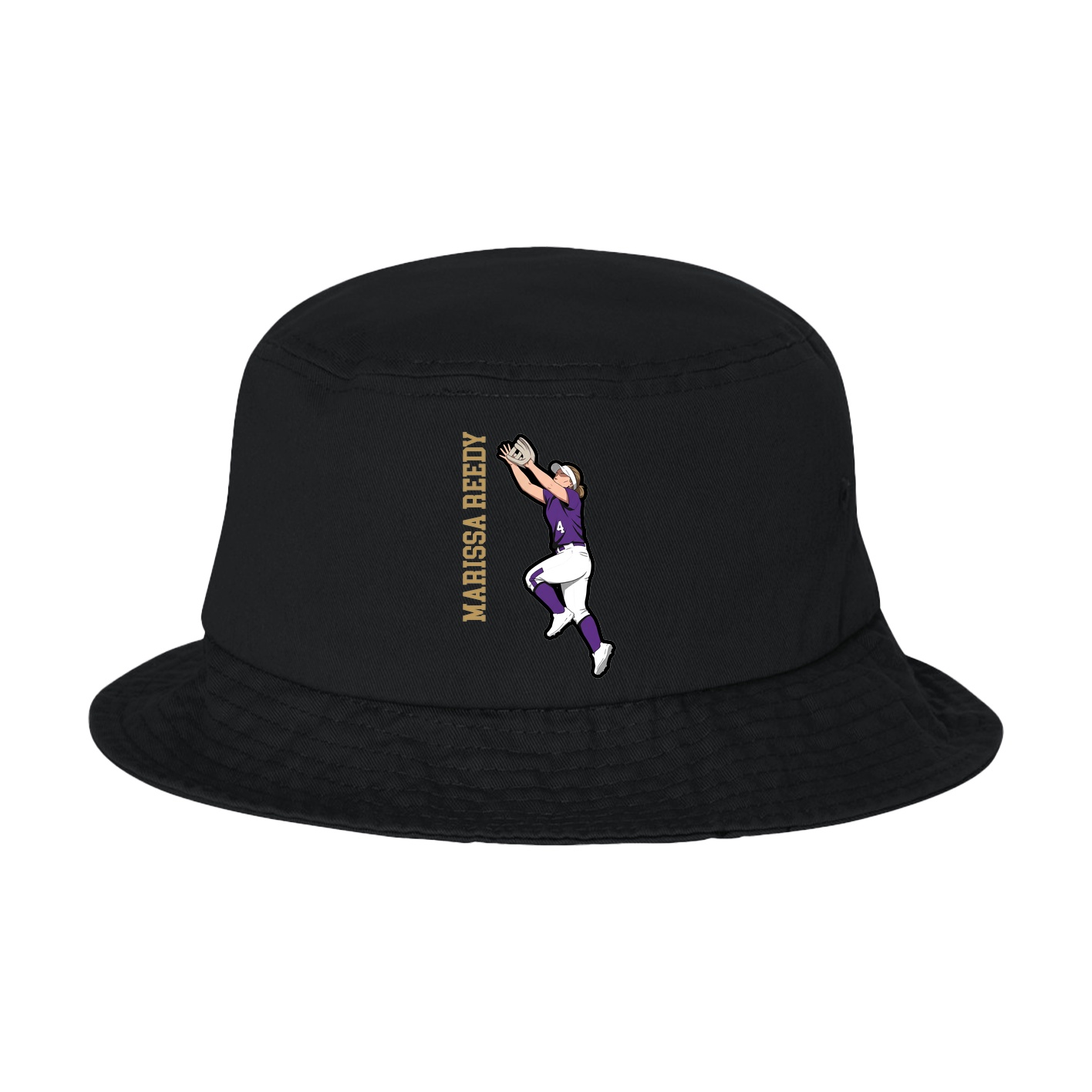 Bucket Cap — Name Vertical in Black